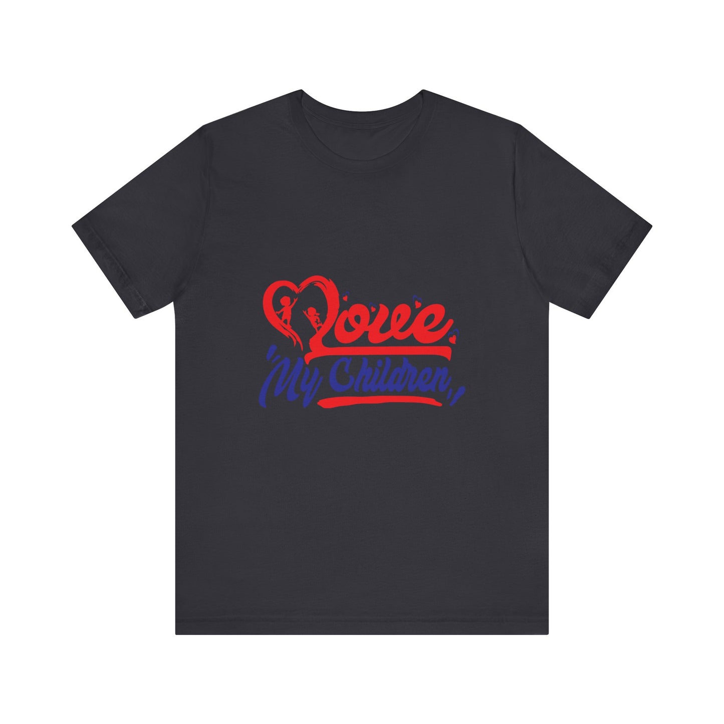 Love My Children Unisex Jersey Tee - Heart Graphic T-Shirt for Parents