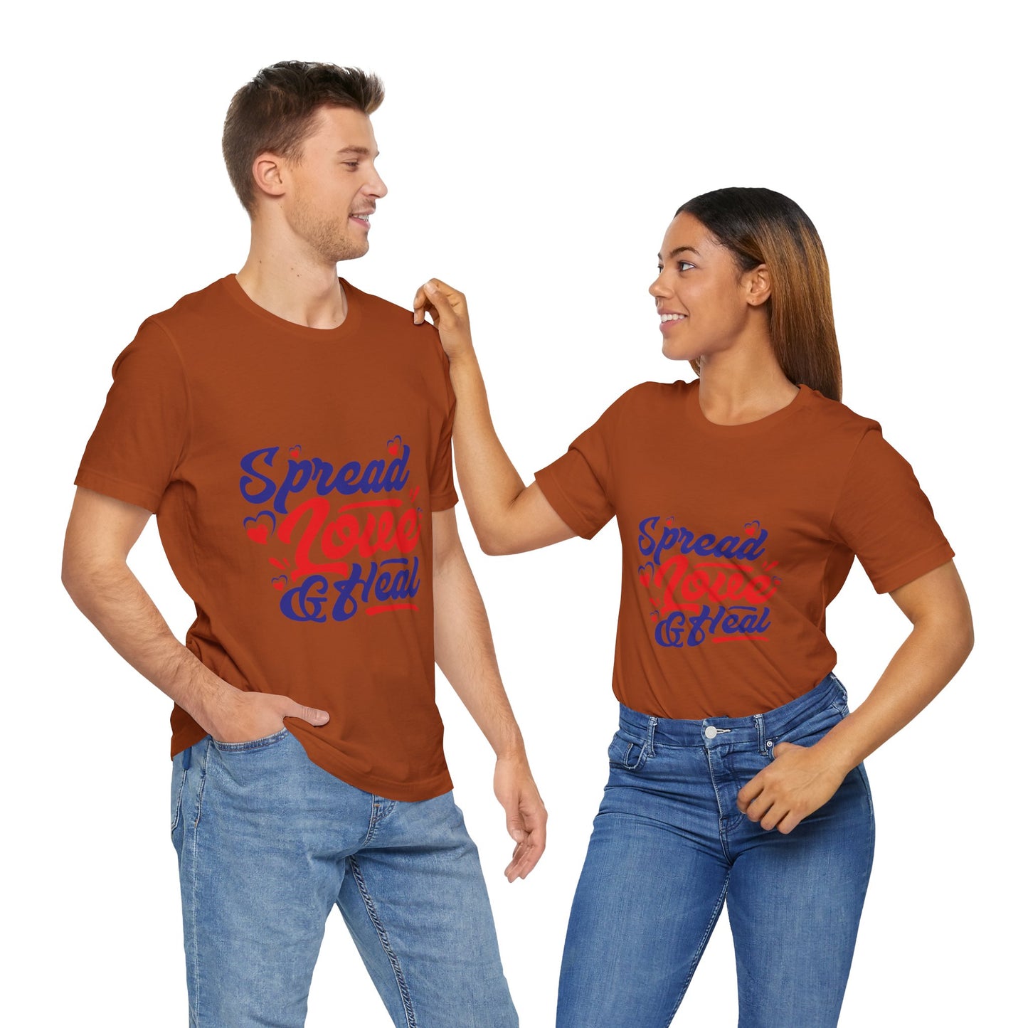 ‘Spread Love & Heal’ Unisex T-Shirt - Soft Cotton Tee for Positive Vibes