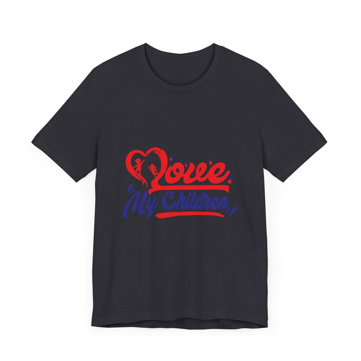 Love My Children Unisex Jersey Tee - Heart Graphic T-Shirt for Parents
