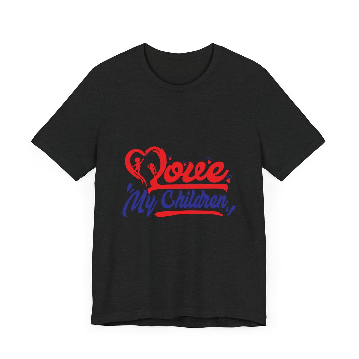 Love My Children Unisex Jersey Tee - Heart Graphic T-Shirt for Parents
