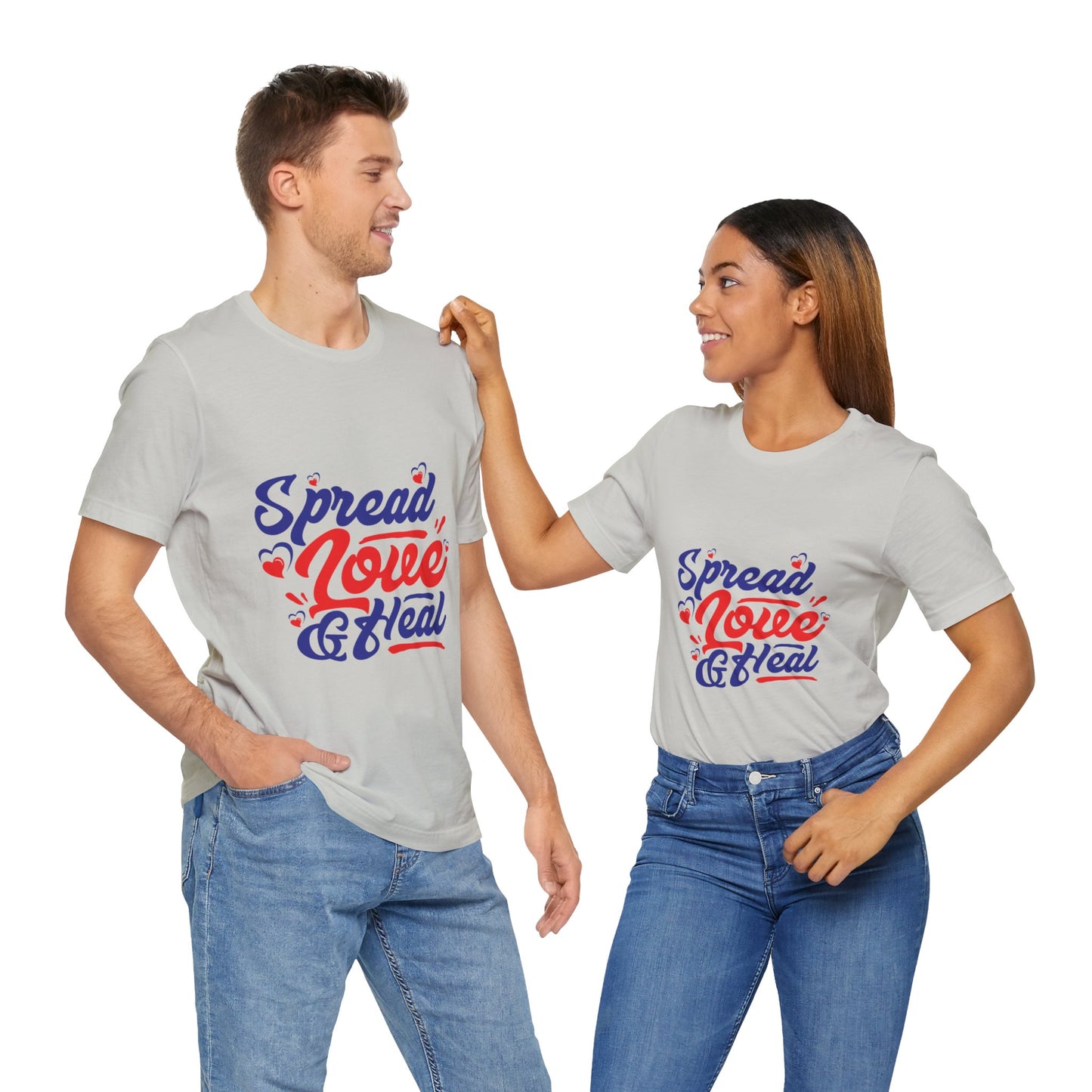 ‘Spread Love & Heal’ Unisex T-Shirt - Soft Cotton Tee for Positive Vibes