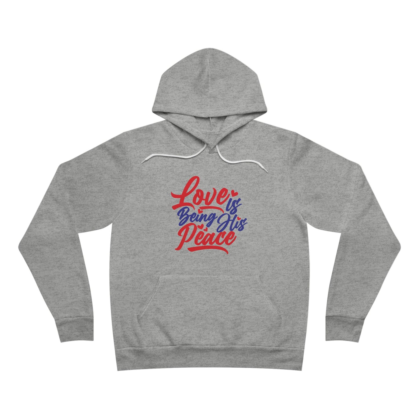 Love is Peace Hoodie - Unisex Sponge Fleece Pullover for Comfort & Style