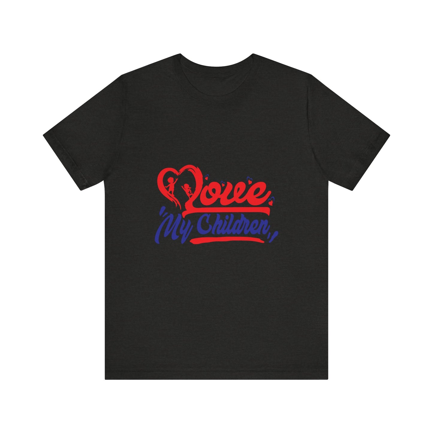 Love My Children Unisex Jersey Tee - Heart Graphic T-Shirt for Parents