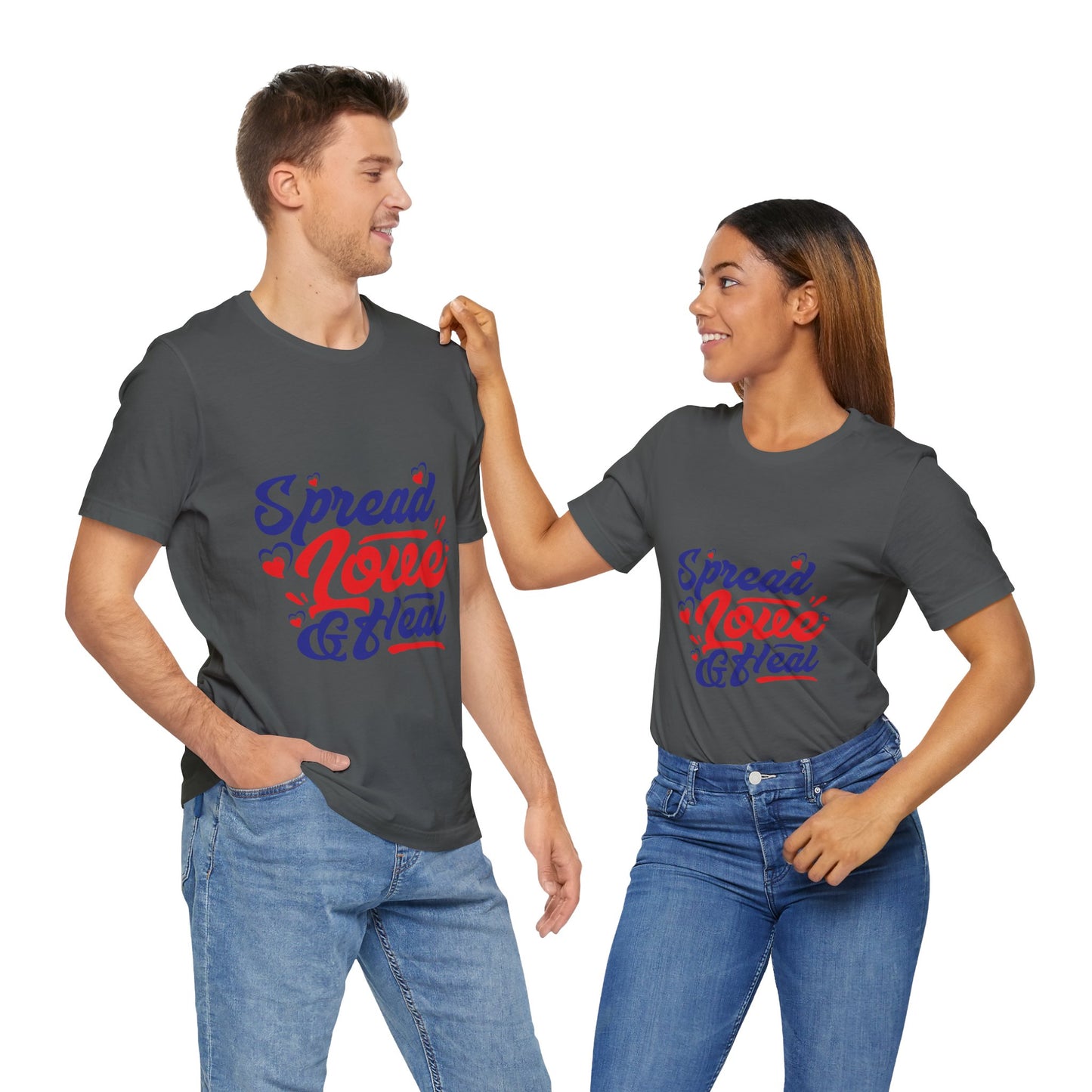 ‘Spread Love & Heal’ Unisex T-Shirt - Soft Cotton Tee for Positive Vibes