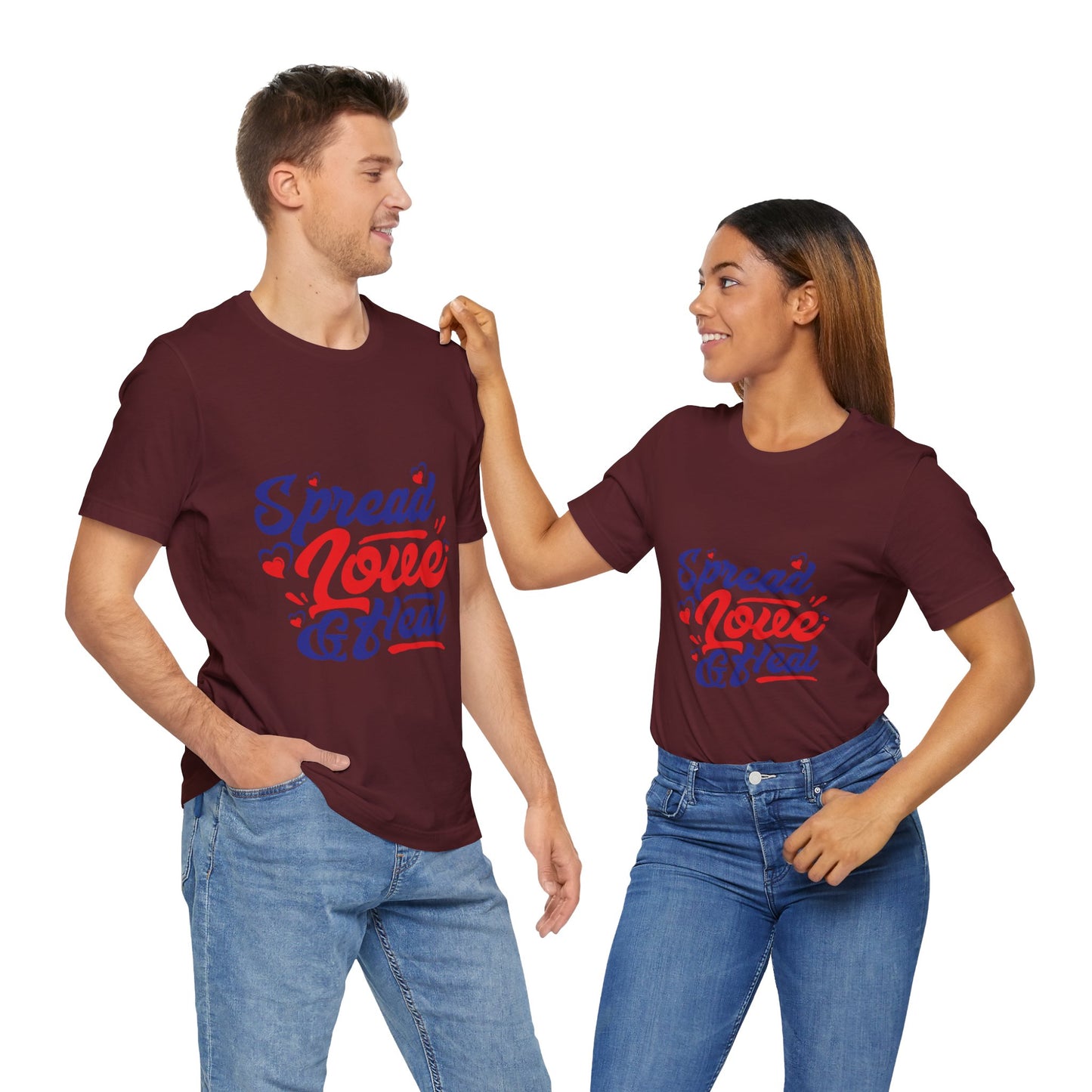 ‘Spread Love & Heal’ Unisex T-Shirt - Soft Cotton Tee for Positive Vibes