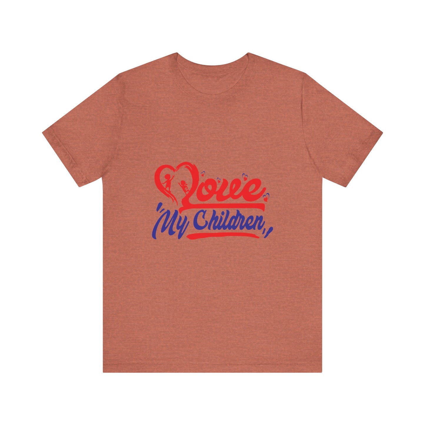 Love My Children Unisex Jersey Tee - Heart Graphic T-Shirt for Parents