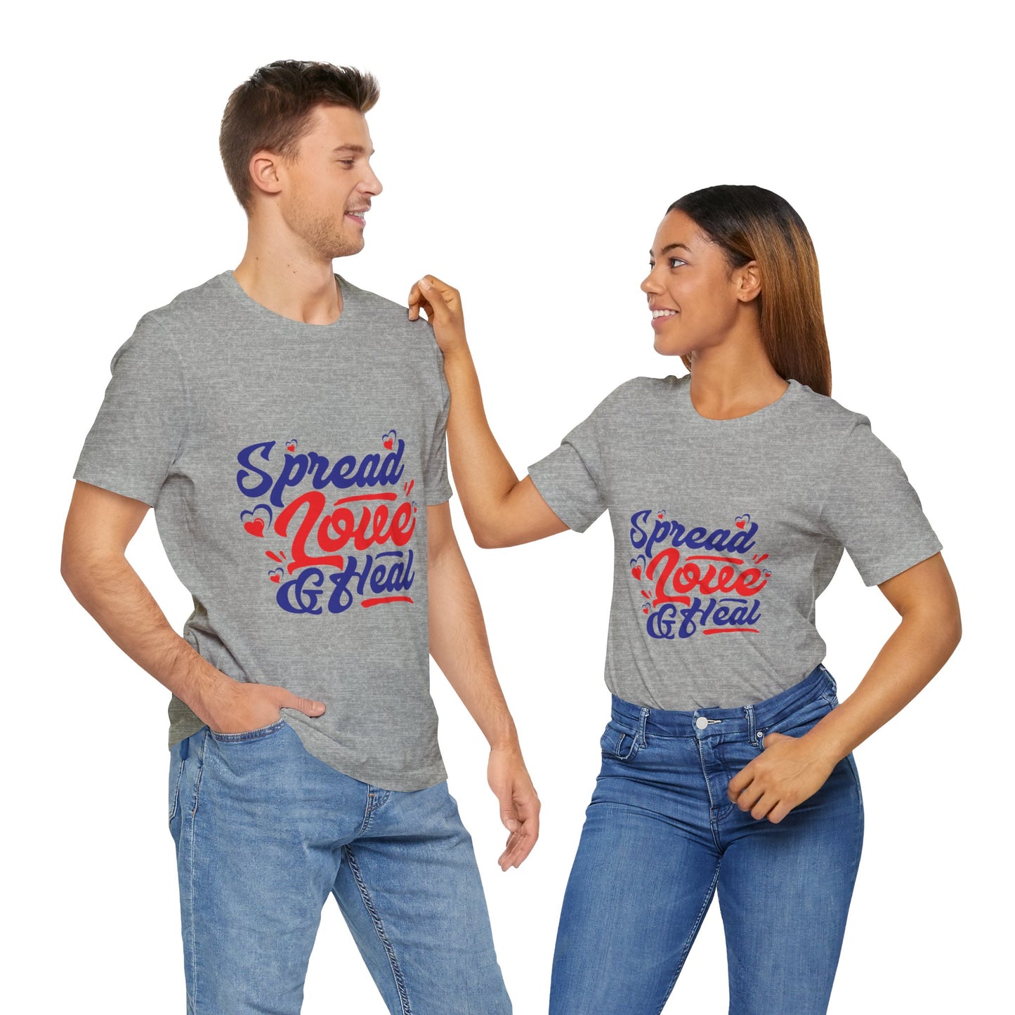 ‘Spread Love & Heal’ Unisex T-Shirt - Soft Cotton Tee for Positive Vibes