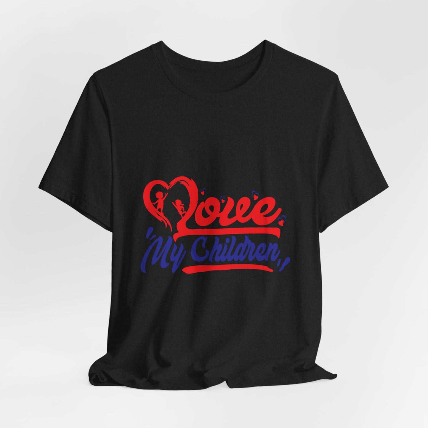 Love My Children Unisex Jersey Tee - Heart Graphic T-Shirt for Parents