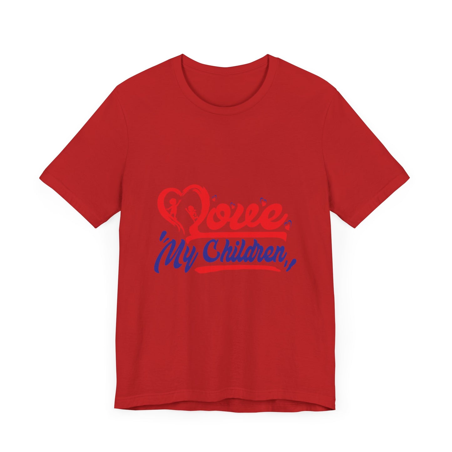 Love My Children Unisex Jersey Tee - Heart Graphic T-Shirt for Parents