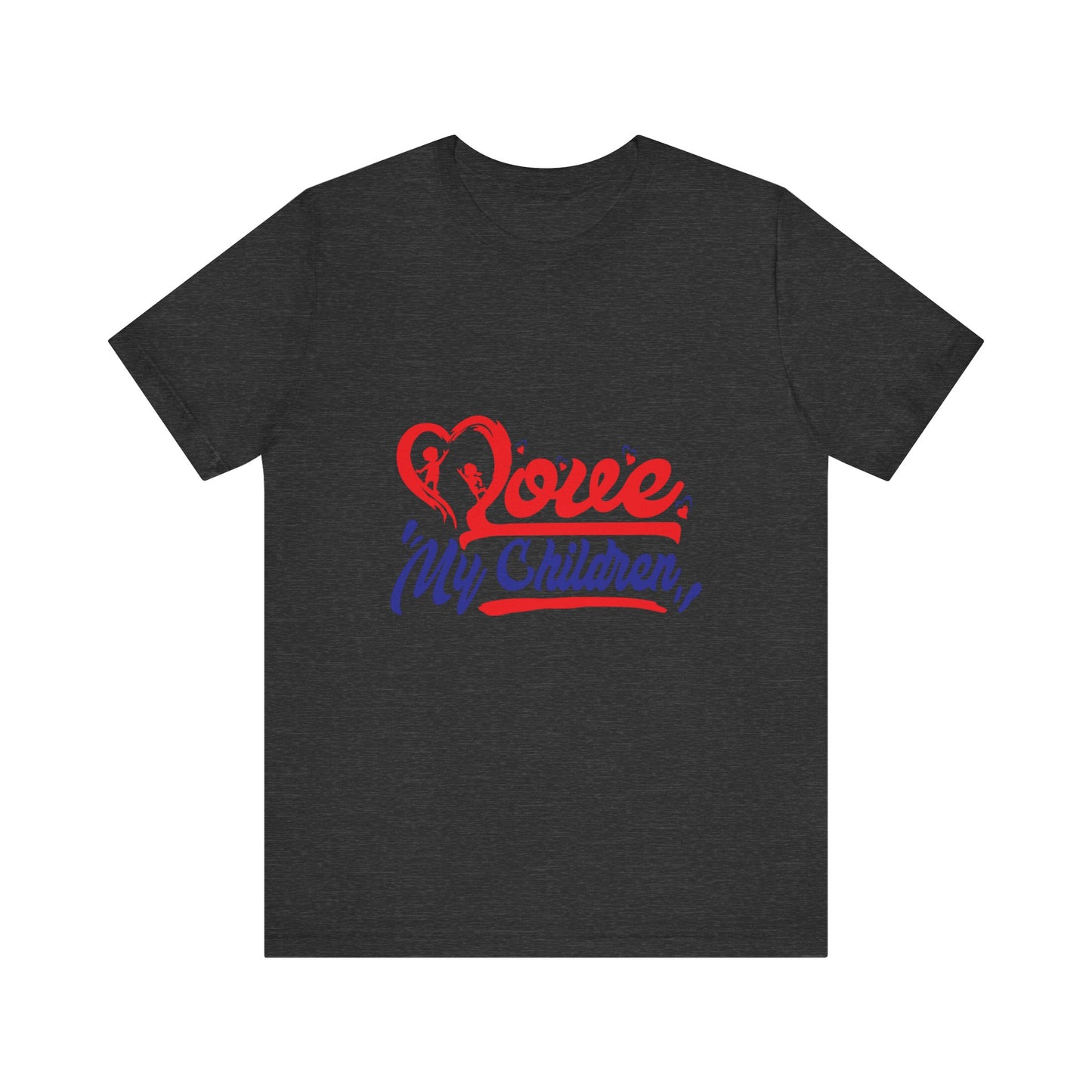 Love My Children Unisex Jersey Tee - Heart Graphic T-Shirt for Parents