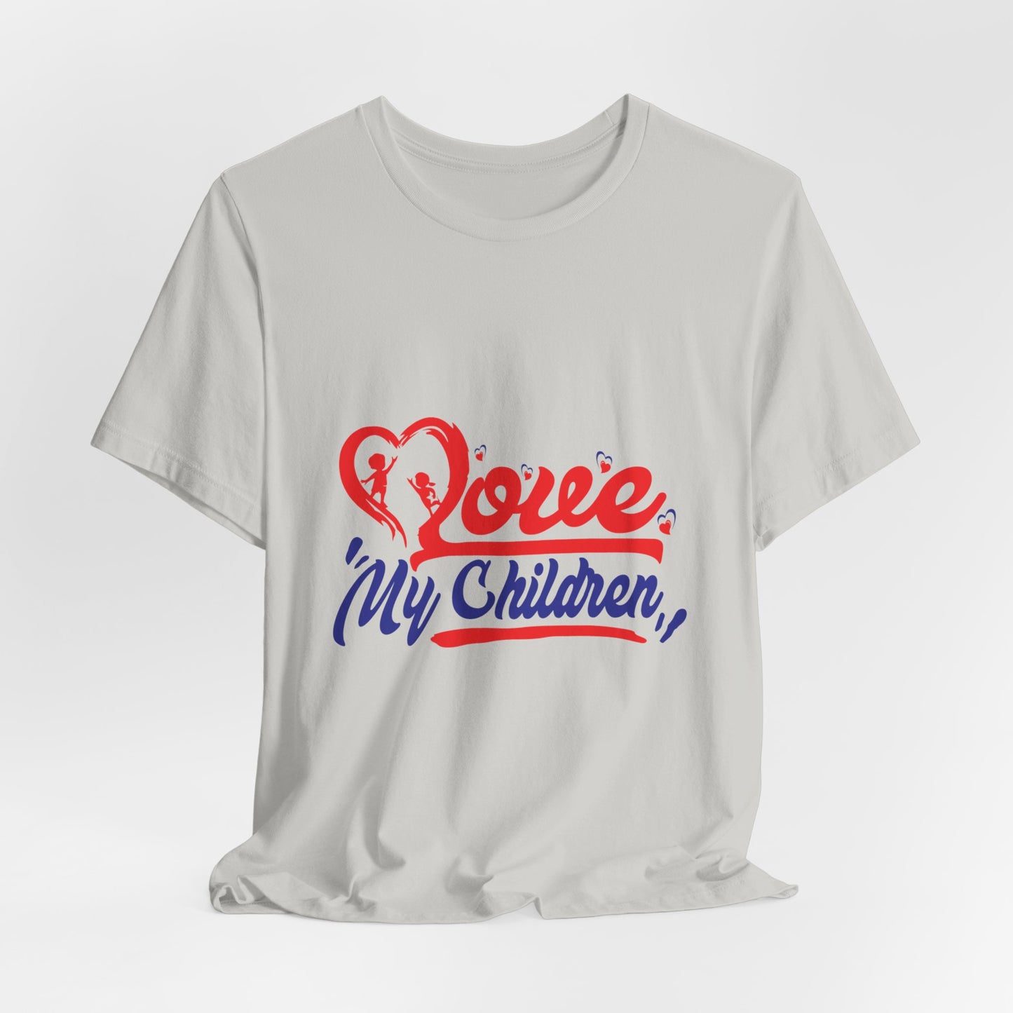 Love My Children Unisex Jersey Tee - Heart Graphic T-Shirt for Parents