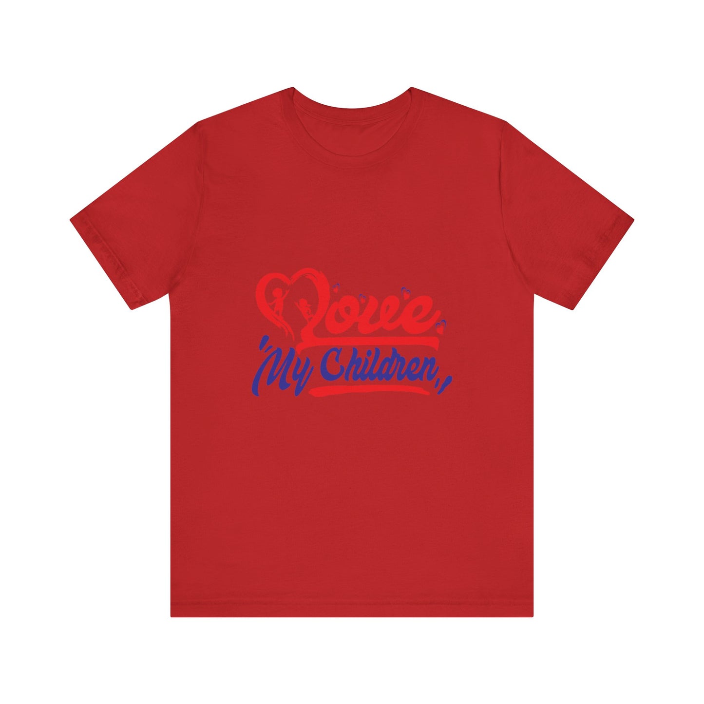 Love My Children Unisex Jersey Tee - Heart Graphic T-Shirt for Parents