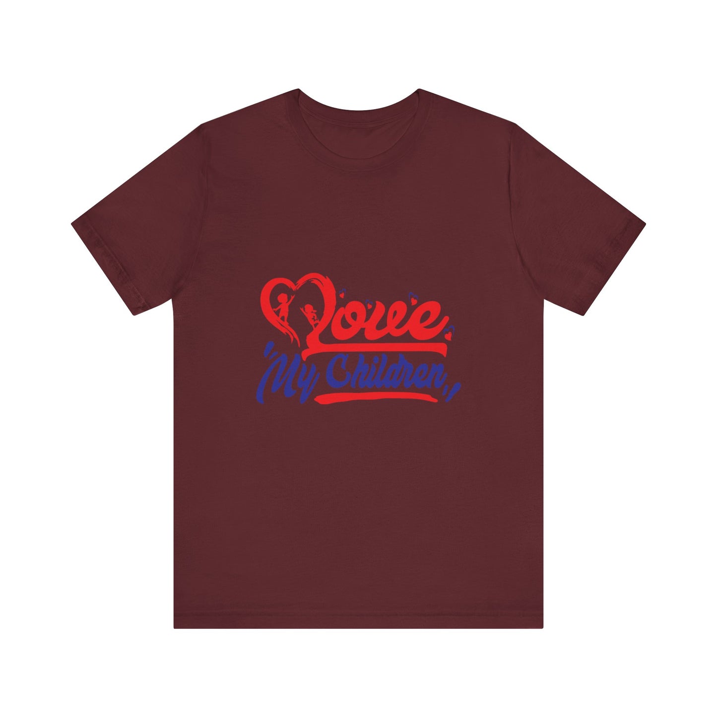 Love My Children Unisex Jersey Tee - Heart Graphic T-Shirt for Parents