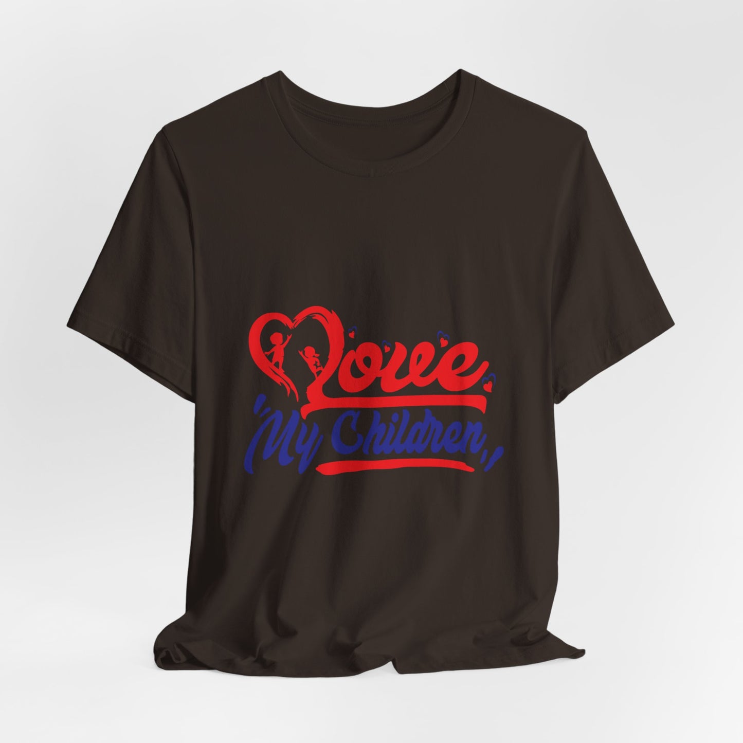 Love My Children Unisex Jersey Tee - Heart Graphic T-Shirt for Parents