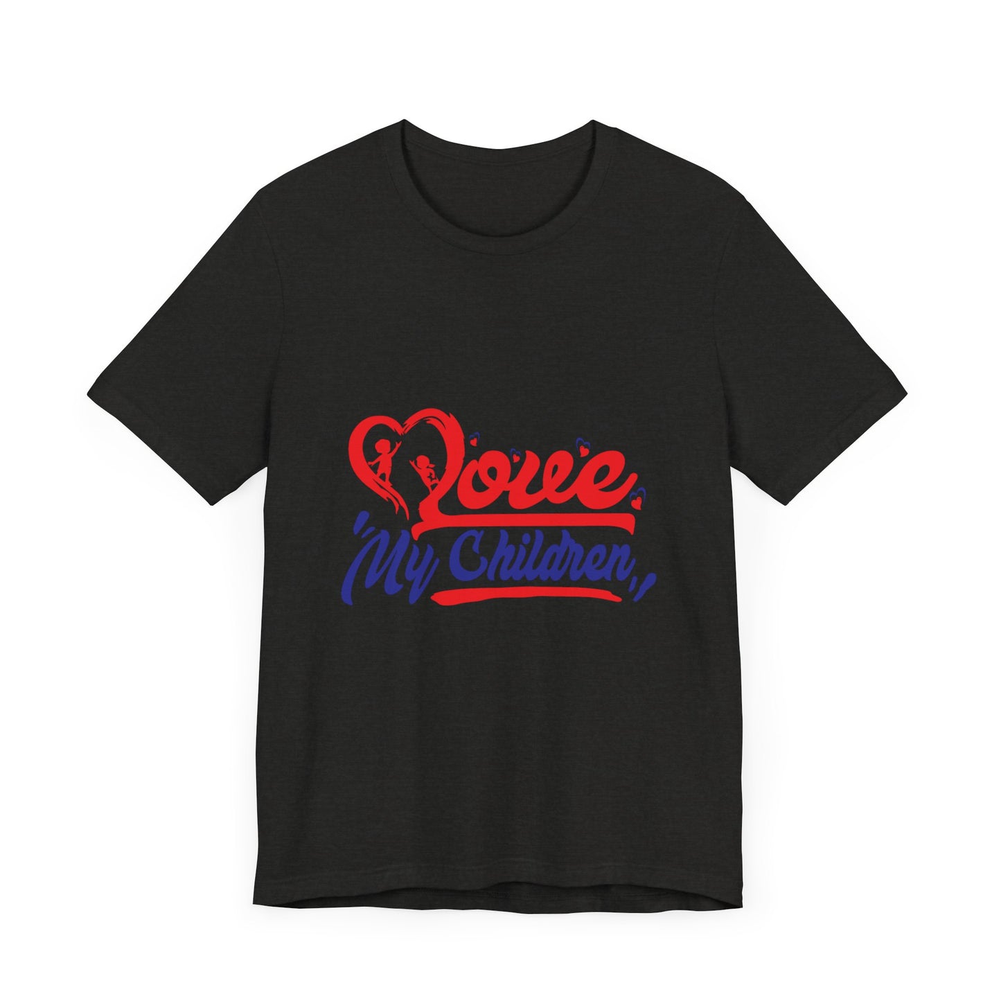 Love My Children Unisex Jersey Tee - Heart Graphic T-Shirt for Parents