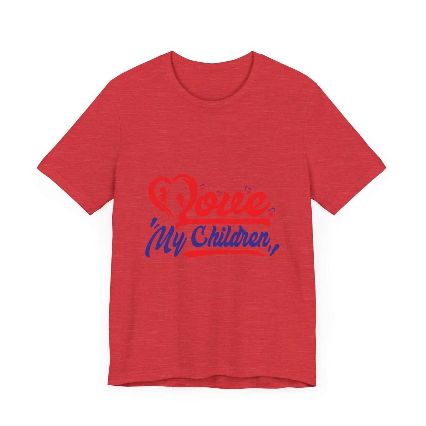 Love My Children Unisex Jersey Tee - Heart Graphic T-Shirt for Parents