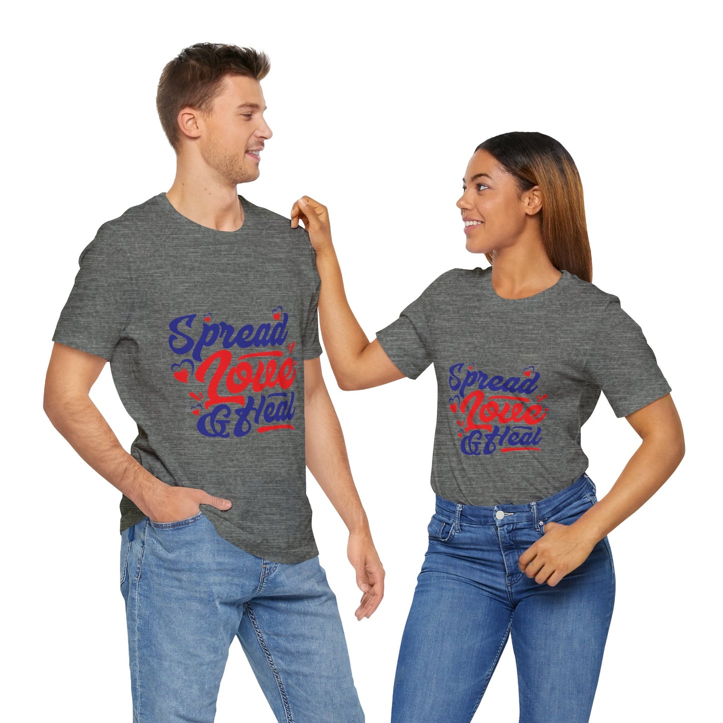 ‘Spread Love & Heal’ Unisex T-Shirt - Soft Cotton Tee for Positive Vibes