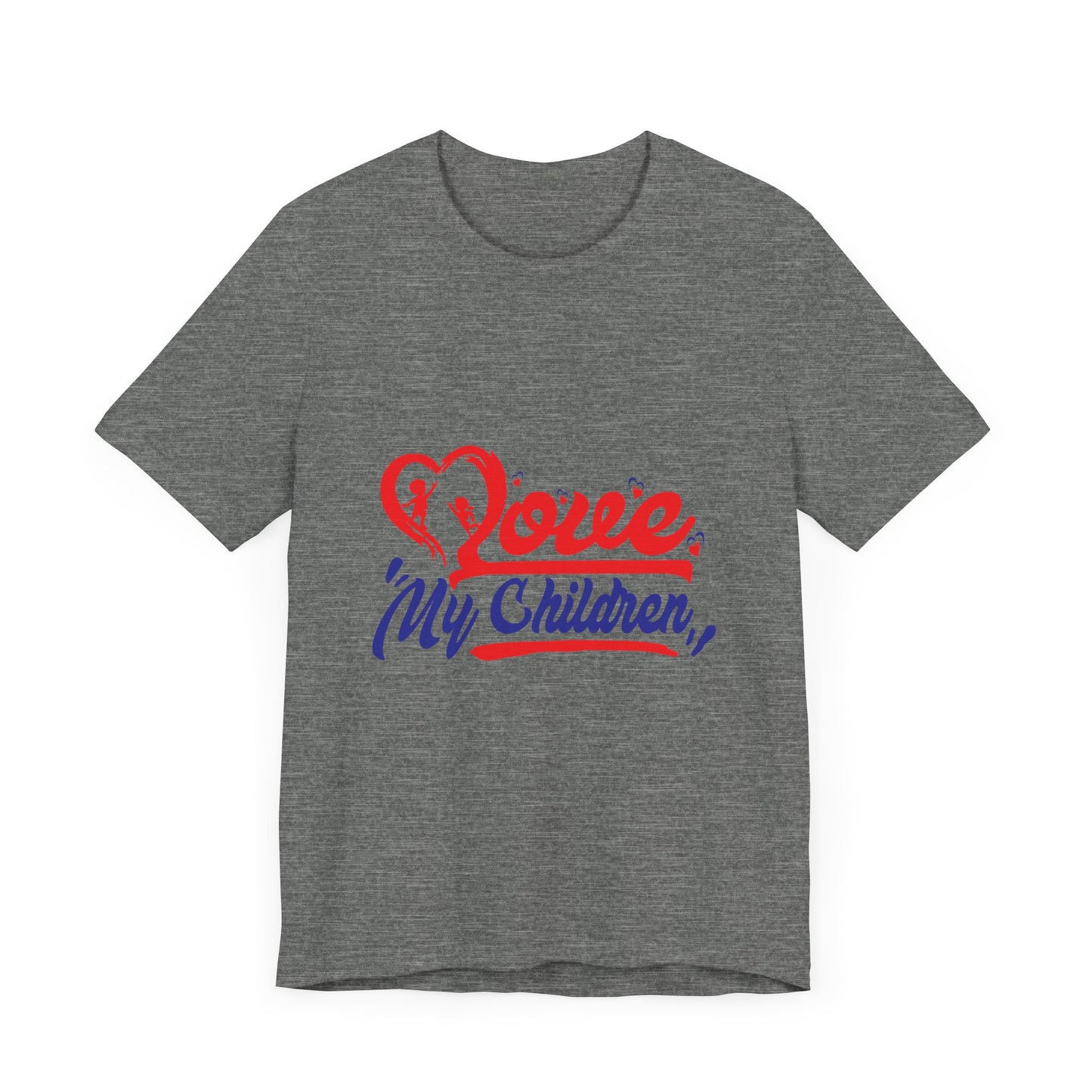 Love My Children Unisex Jersey Tee - Heart Graphic T-Shirt for Parents