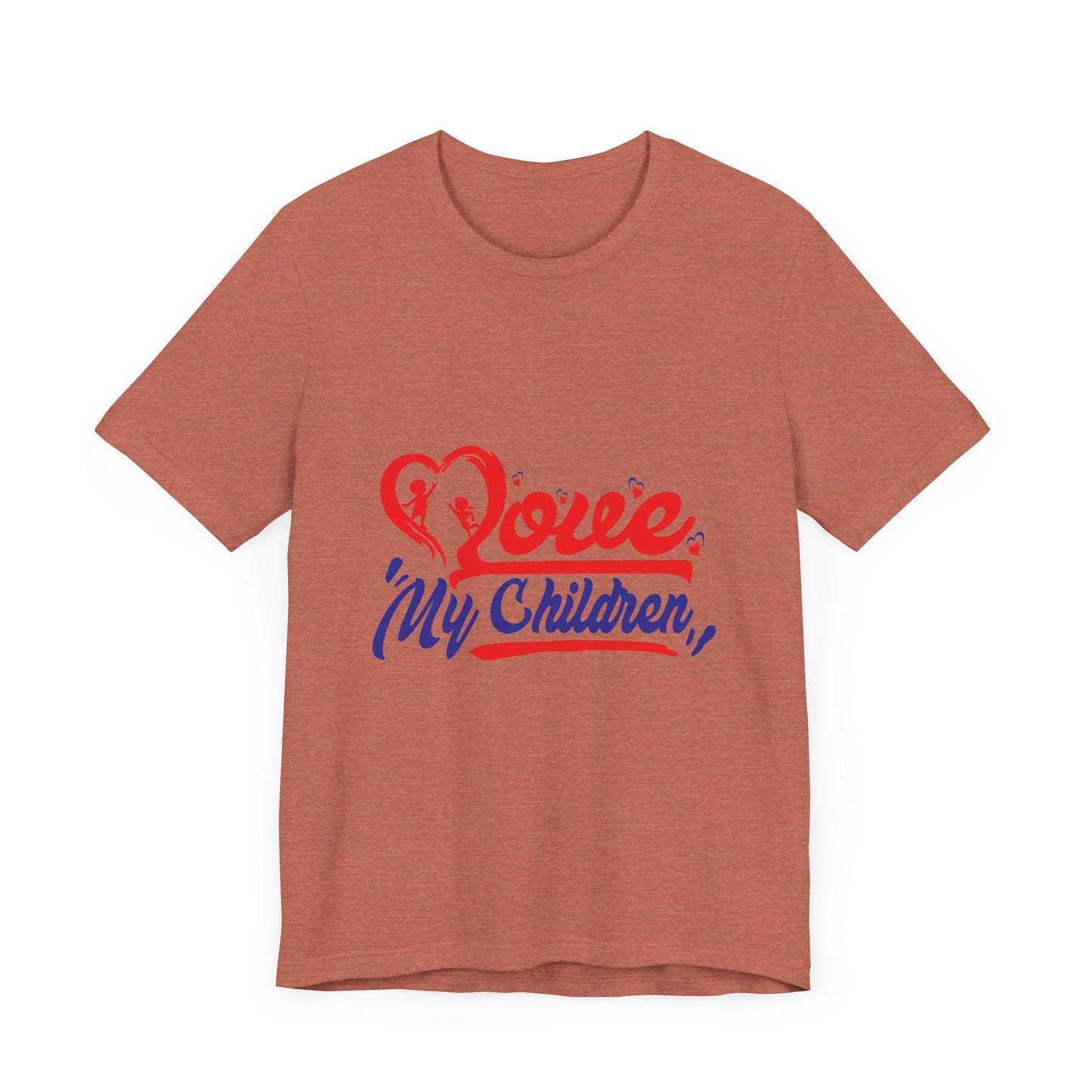 Love My Children Unisex Jersey Tee - Heart Graphic T-Shirt for Parents