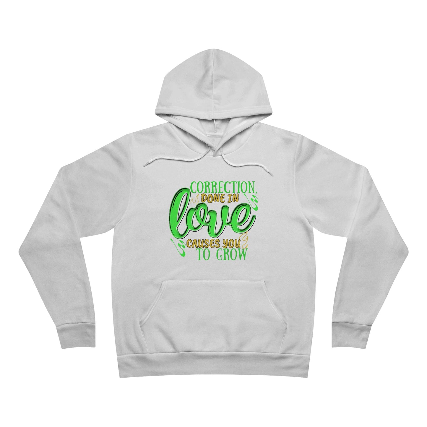 Love Growth Unisex Hoodie - Correction Done in Love Green Design