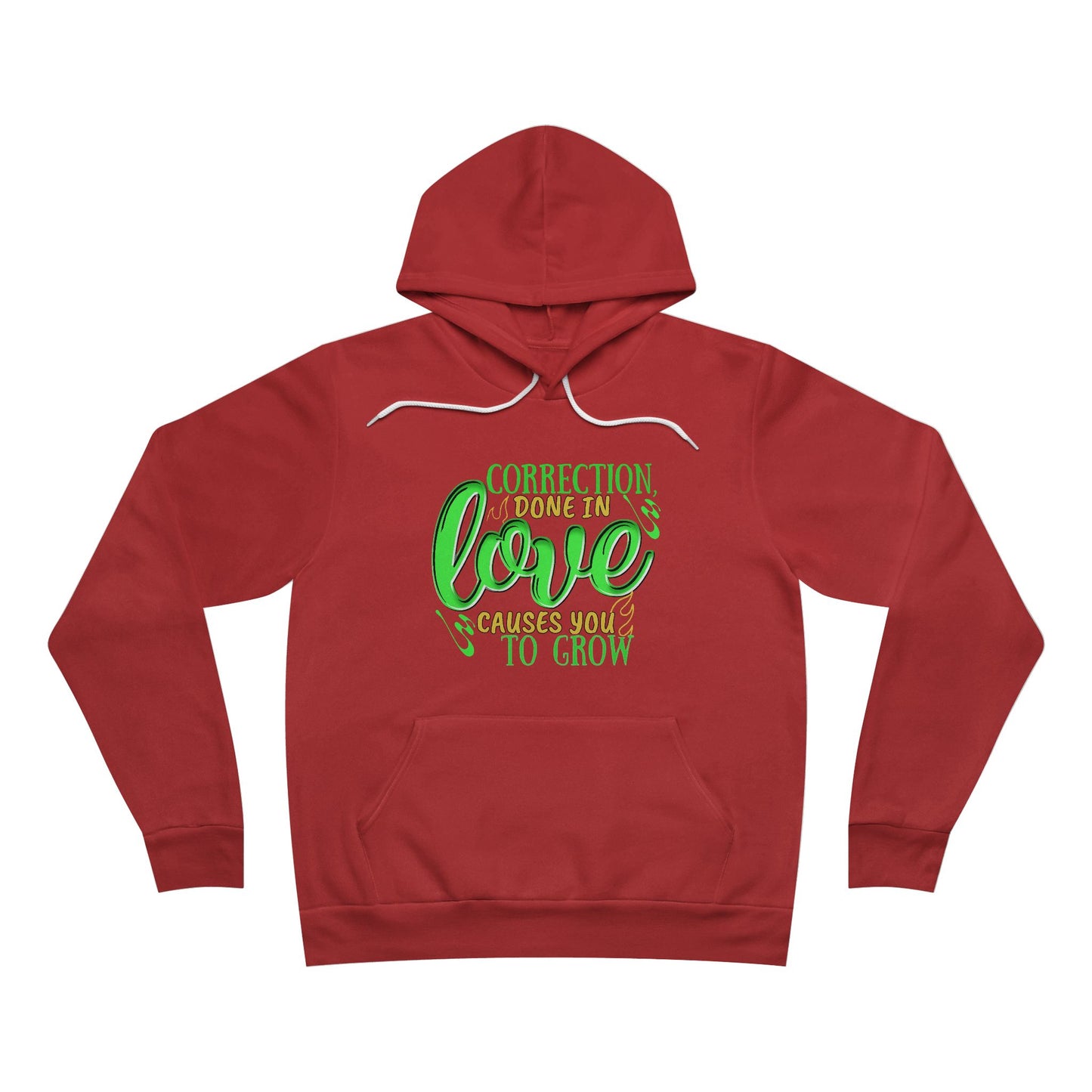 Love Growth Unisex Hoodie - Correction Done in Love Green Design