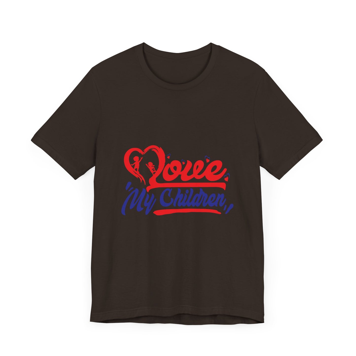Love My Children Unisex Jersey Tee - Heart Graphic T-Shirt for Parents