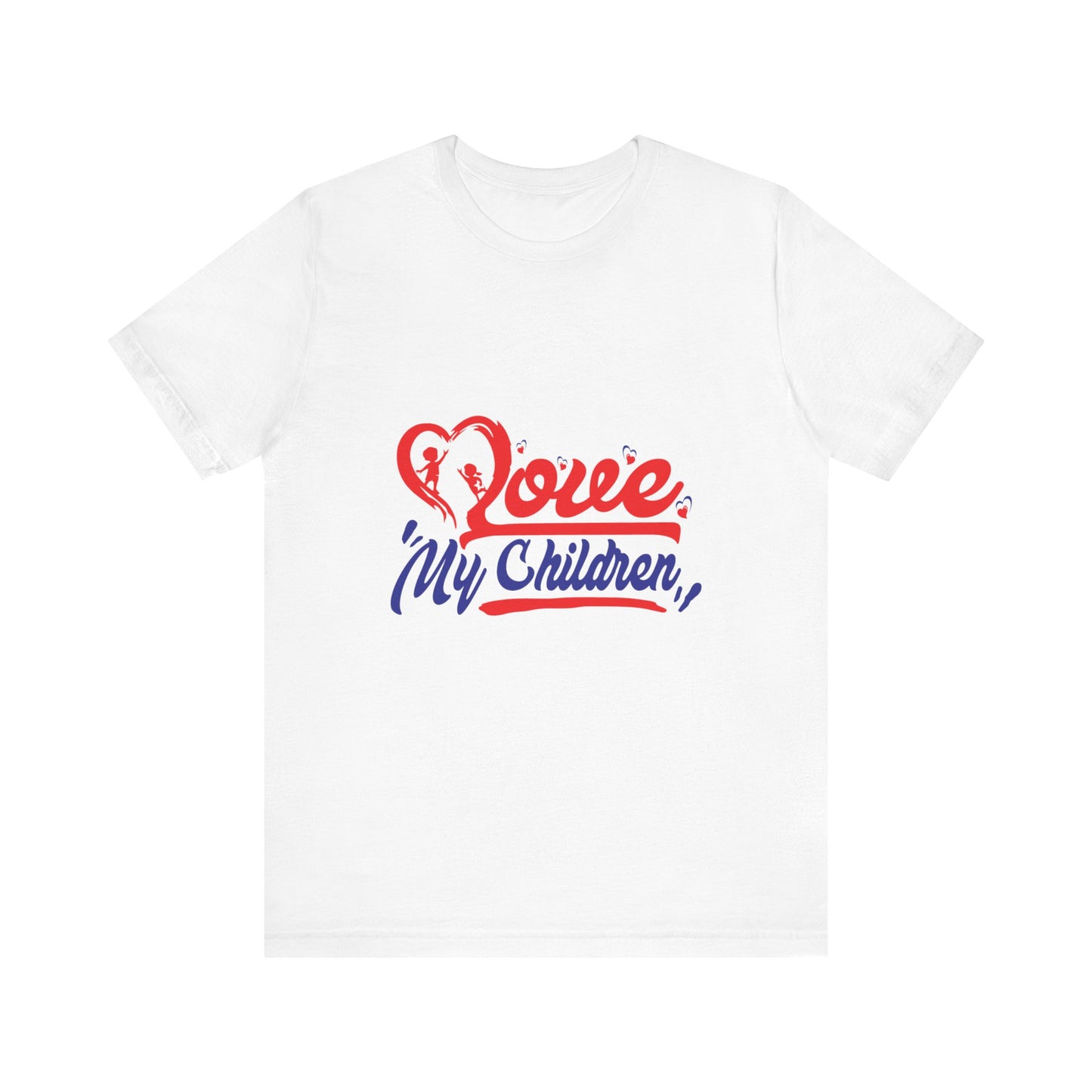 Love My Children Unisex Jersey Tee - Heart Graphic T-Shirt for Parents