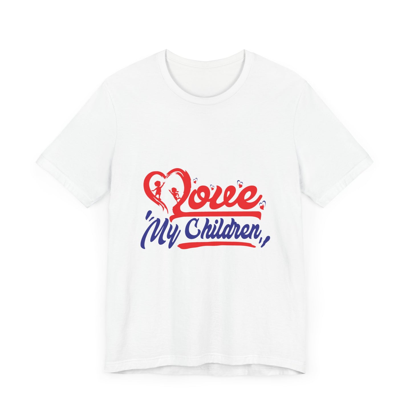 Love My Children Unisex Jersey Tee - Heart Graphic T-Shirt for Parents
