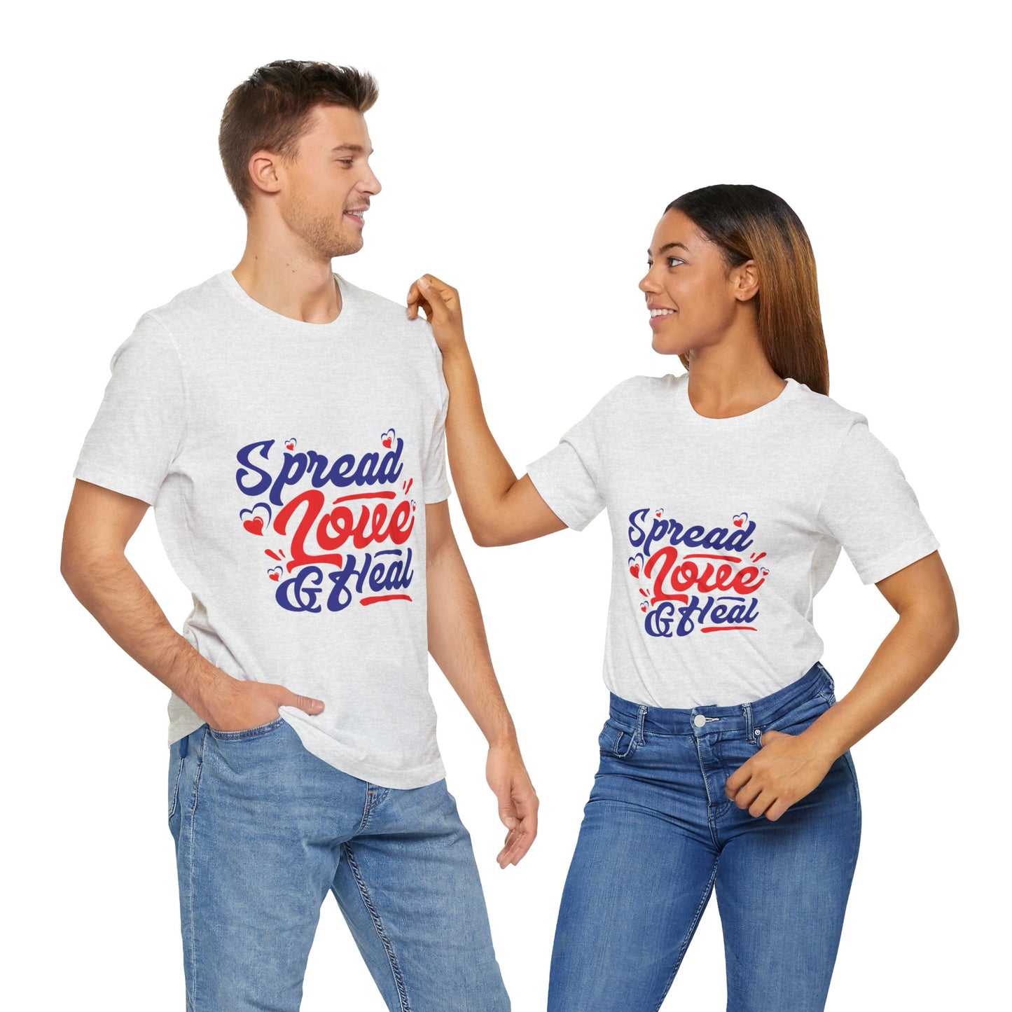 ‘Spread Love & Heal’ Unisex T-Shirt - Soft Cotton Tee for Positive Vibes