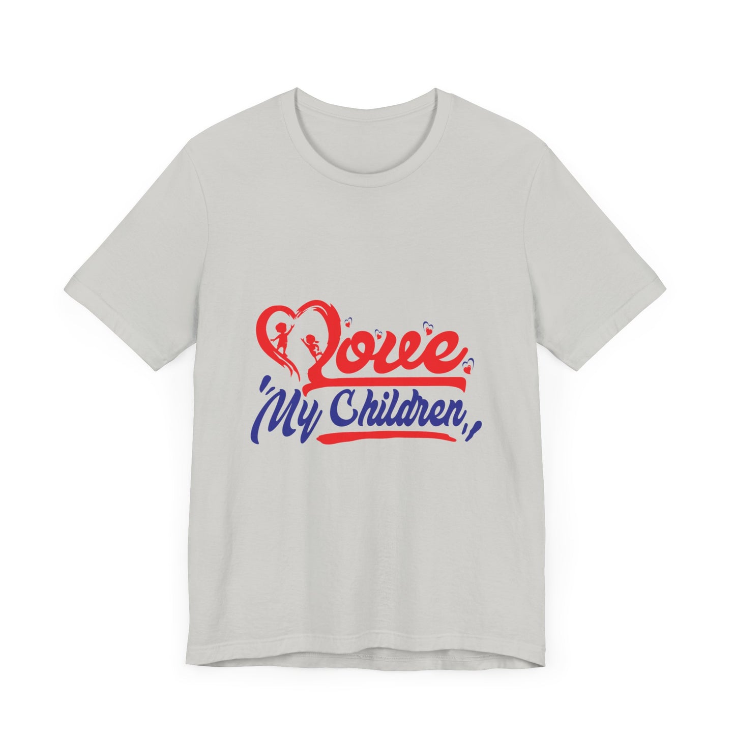 Love My Children Unisex Jersey Tee - Heart Graphic T-Shirt for Parents
