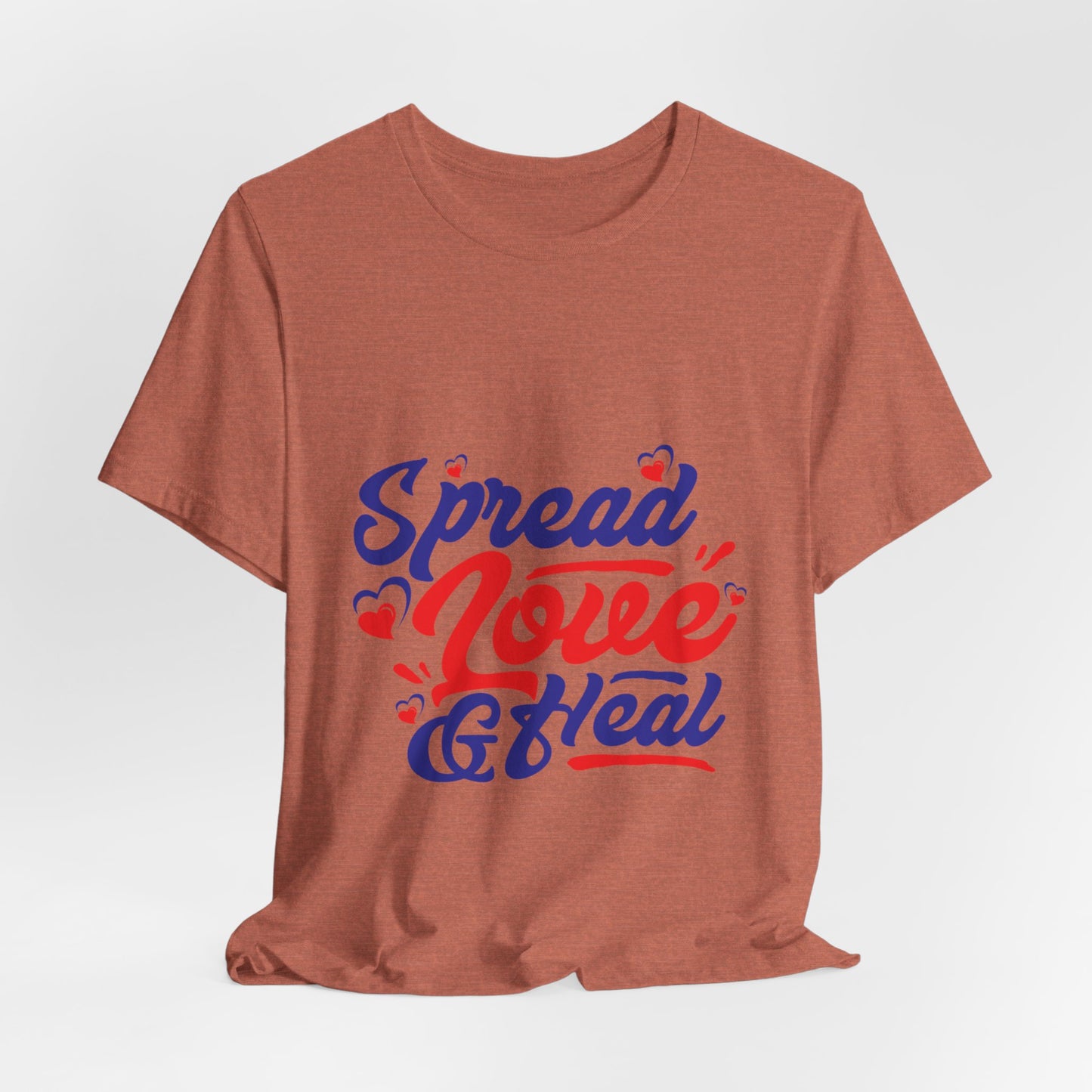 ‘Spread Love & Heal’ Unisex T-Shirt - Soft Cotton Tee for Positive Vibes