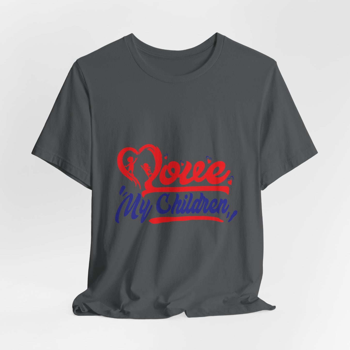 Love My Children Unisex Jersey Tee - Heart Graphic T-Shirt for Parents