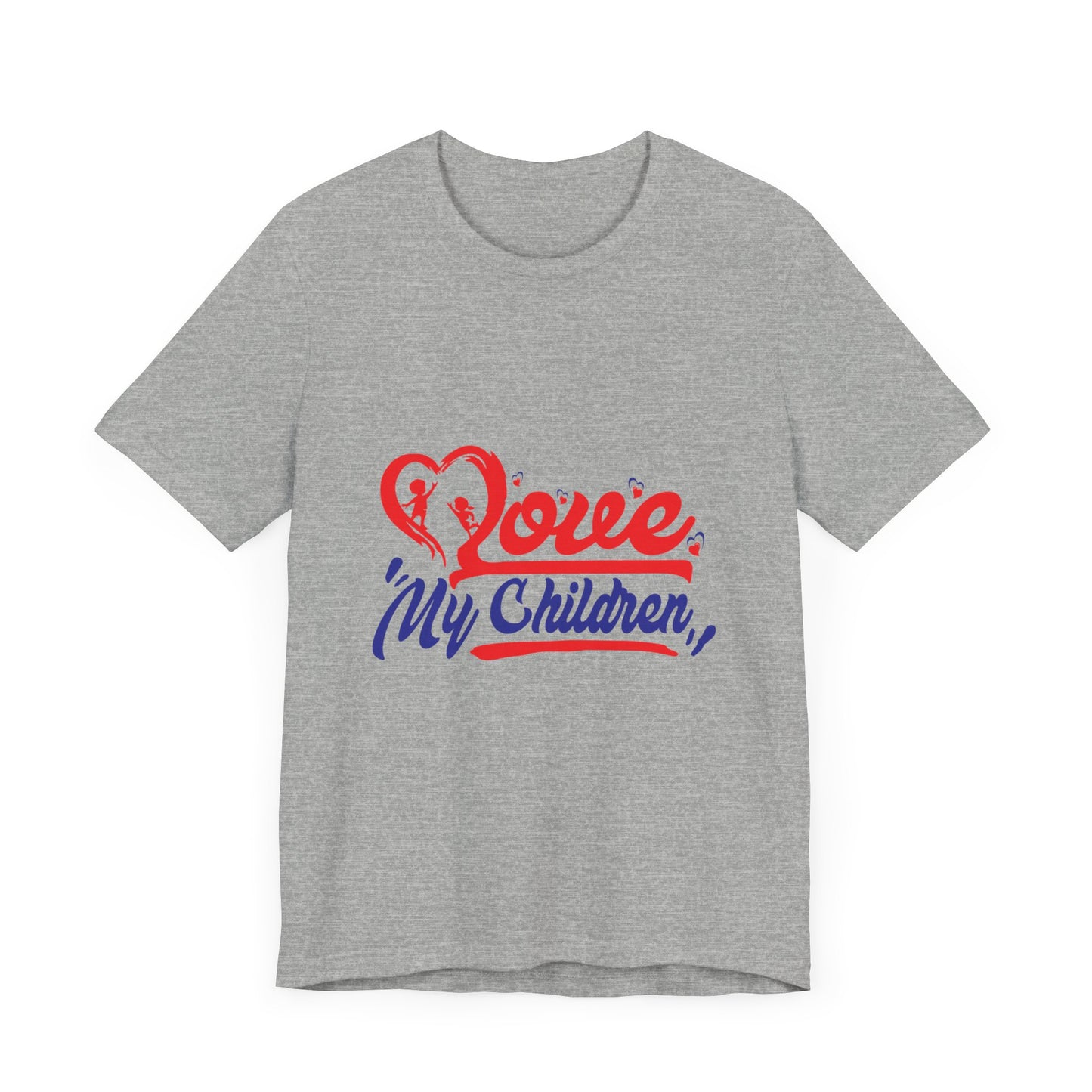 Love My Children Unisex Jersey Tee - Heart Graphic T-Shirt for Parents