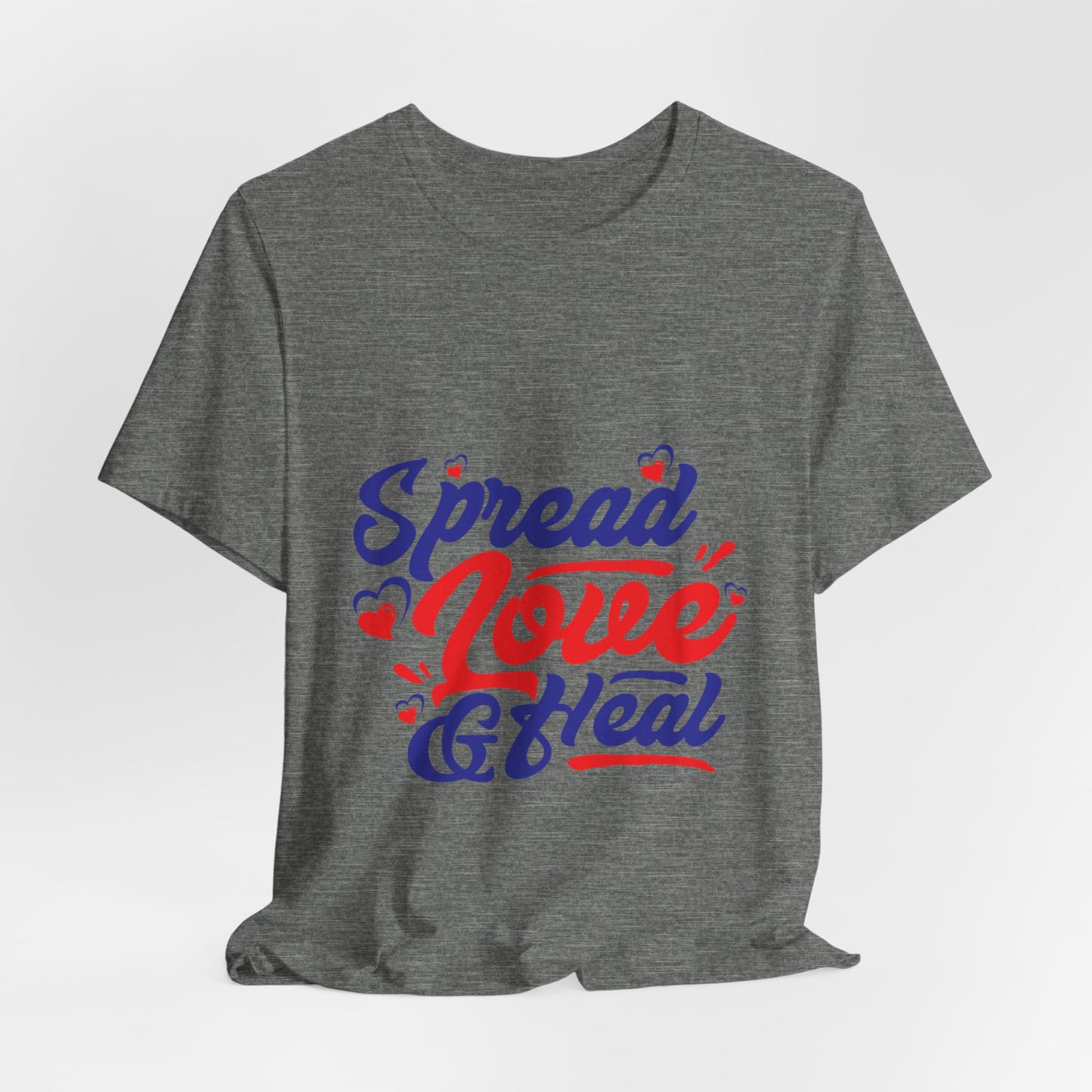 ‘Spread Love & Heal’ Unisex T-Shirt - Soft Cotton Tee for Positive Vibes