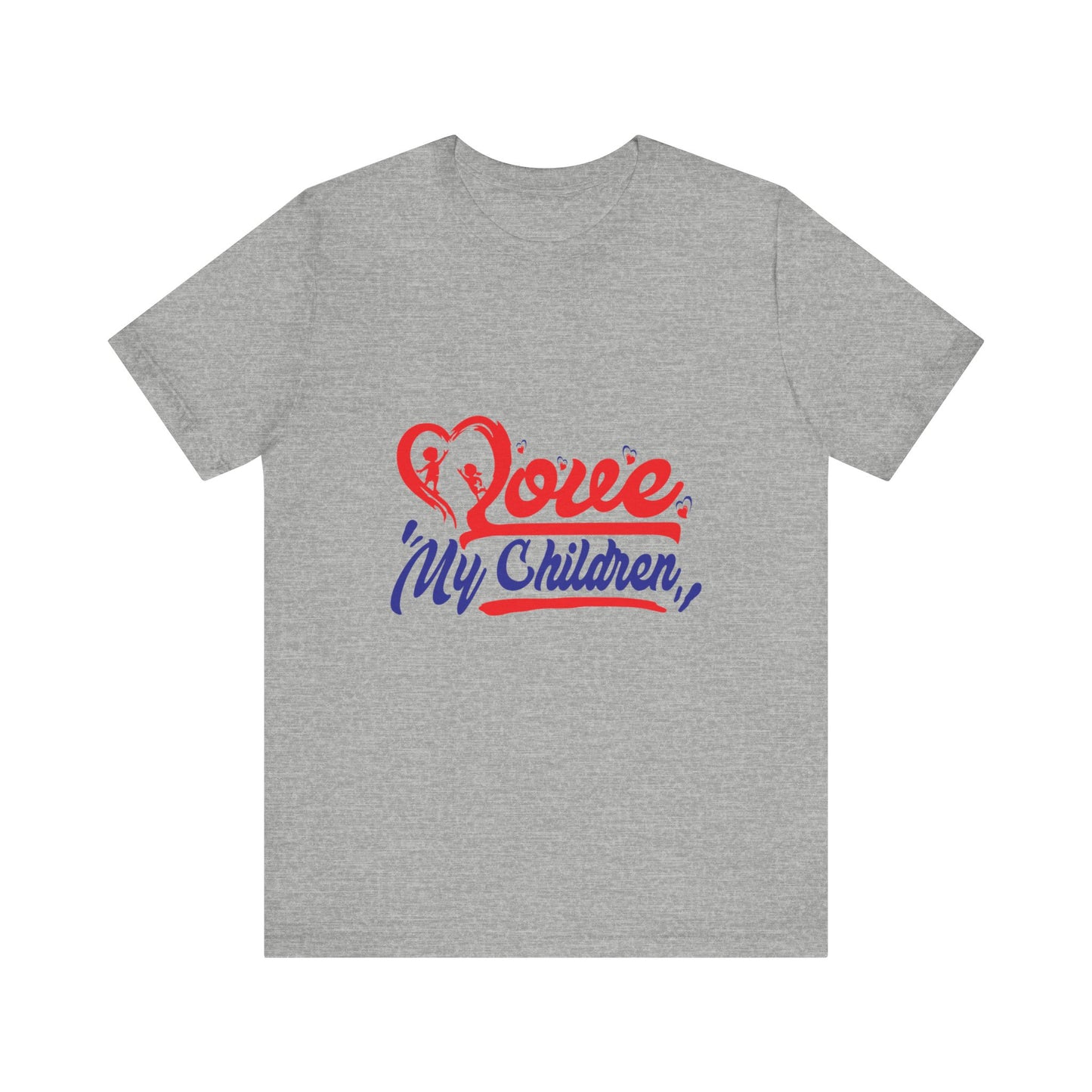 Love My Children Unisex Jersey Tee - Heart Graphic T-Shirt for Parents