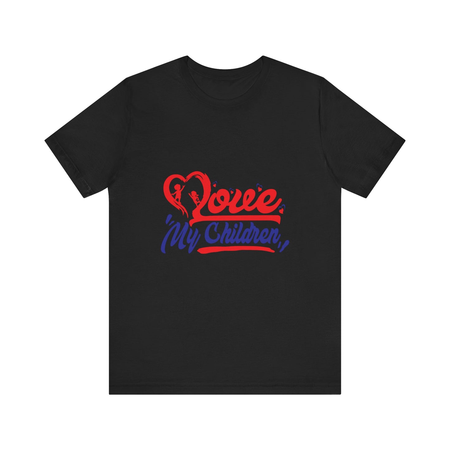 Love My Children Unisex Jersey Tee - Heart Graphic T-Shirt for Parents