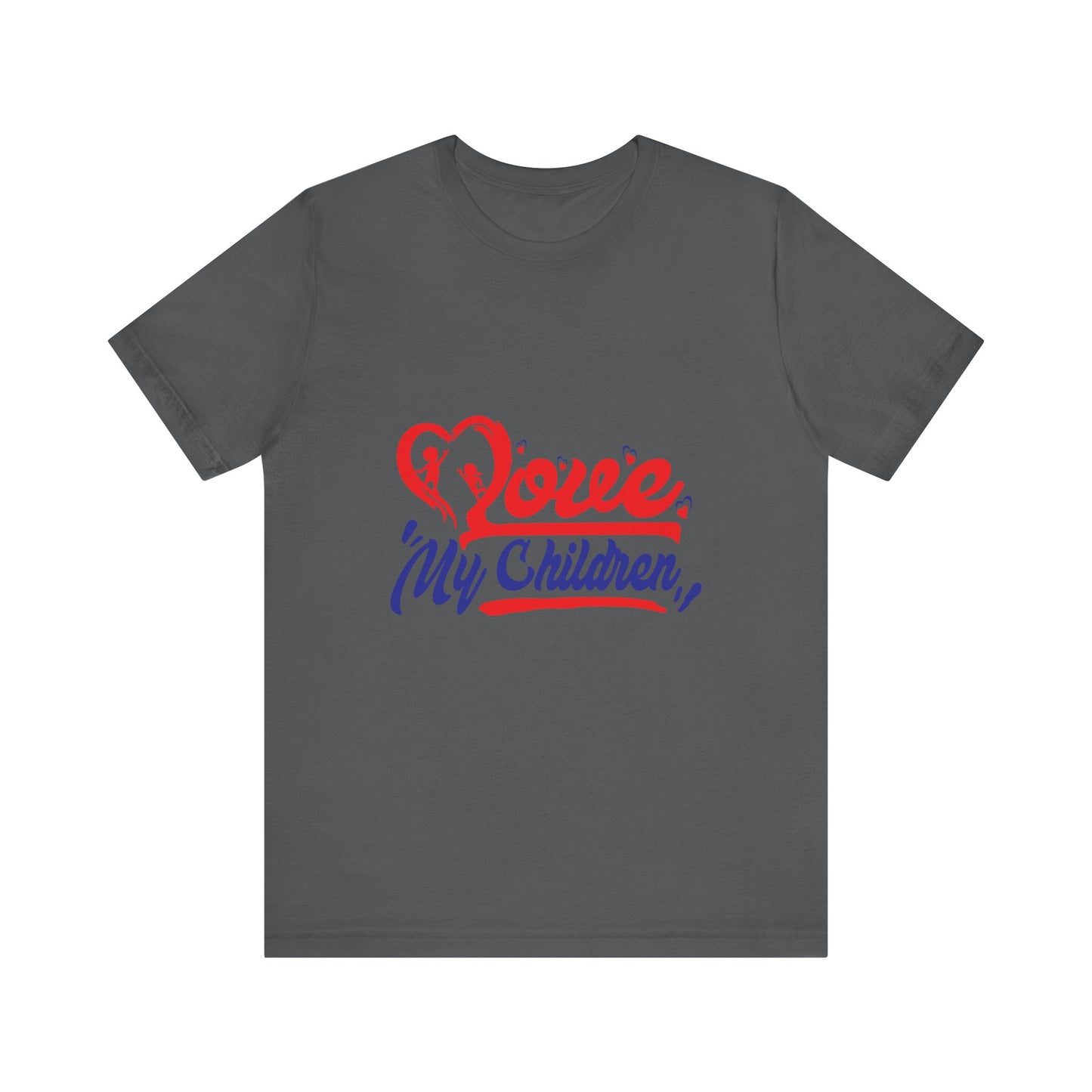 Love My Children Unisex Jersey Tee - Heart Graphic T-Shirt for Parents