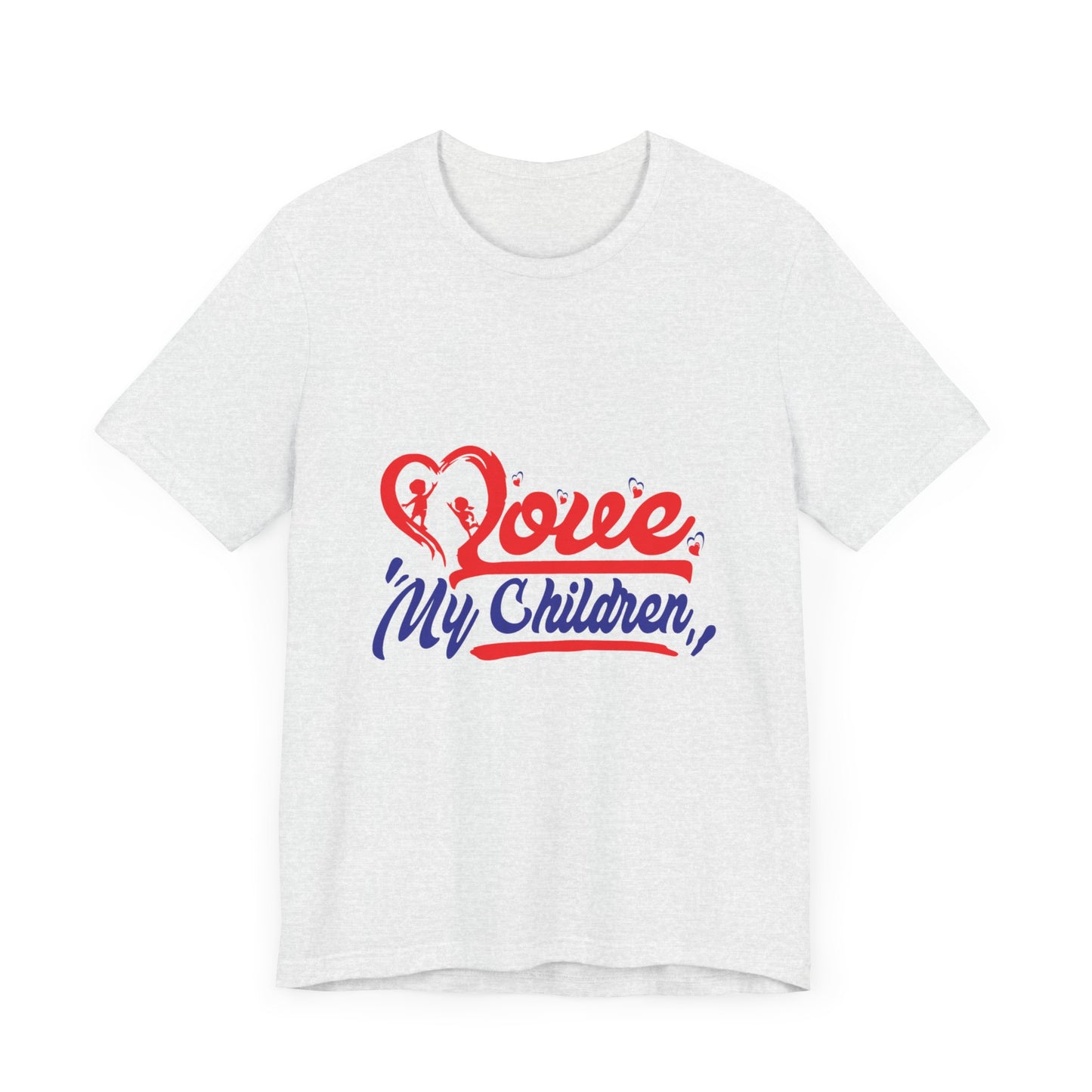 Love My Children Unisex Jersey Tee - Heart Graphic T-Shirt for Parents