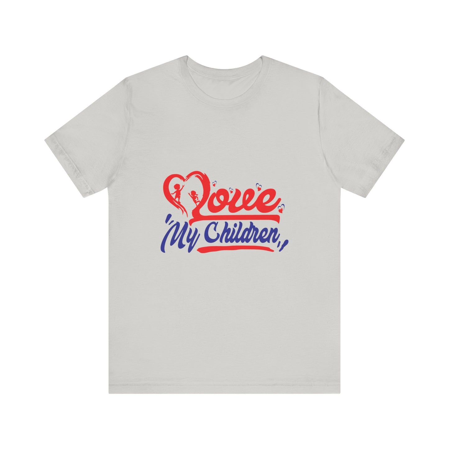 Love My Children Unisex Jersey Tee - Heart Graphic T-Shirt for Parents