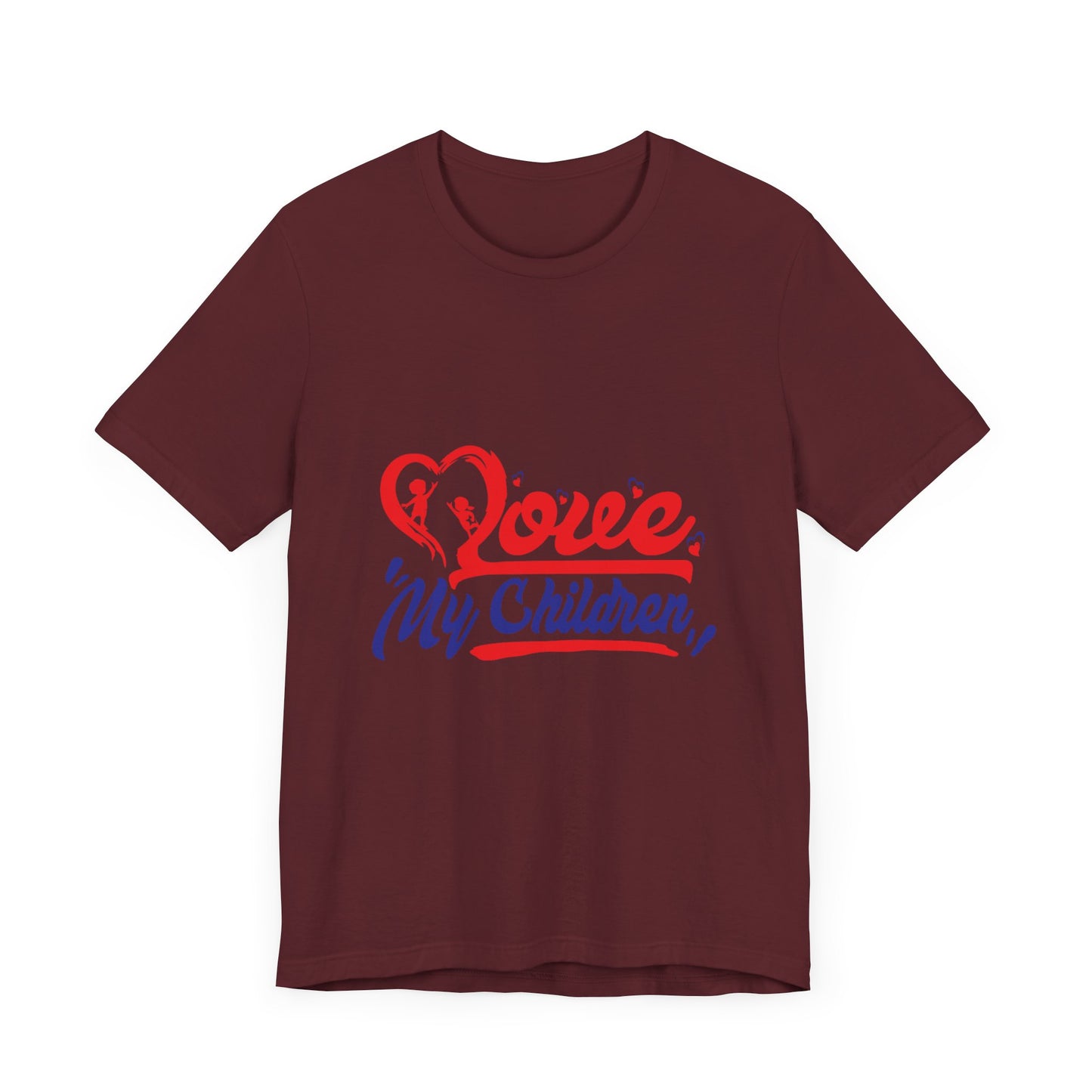 Love My Children Unisex Jersey Tee - Heart Graphic T-Shirt for Parents