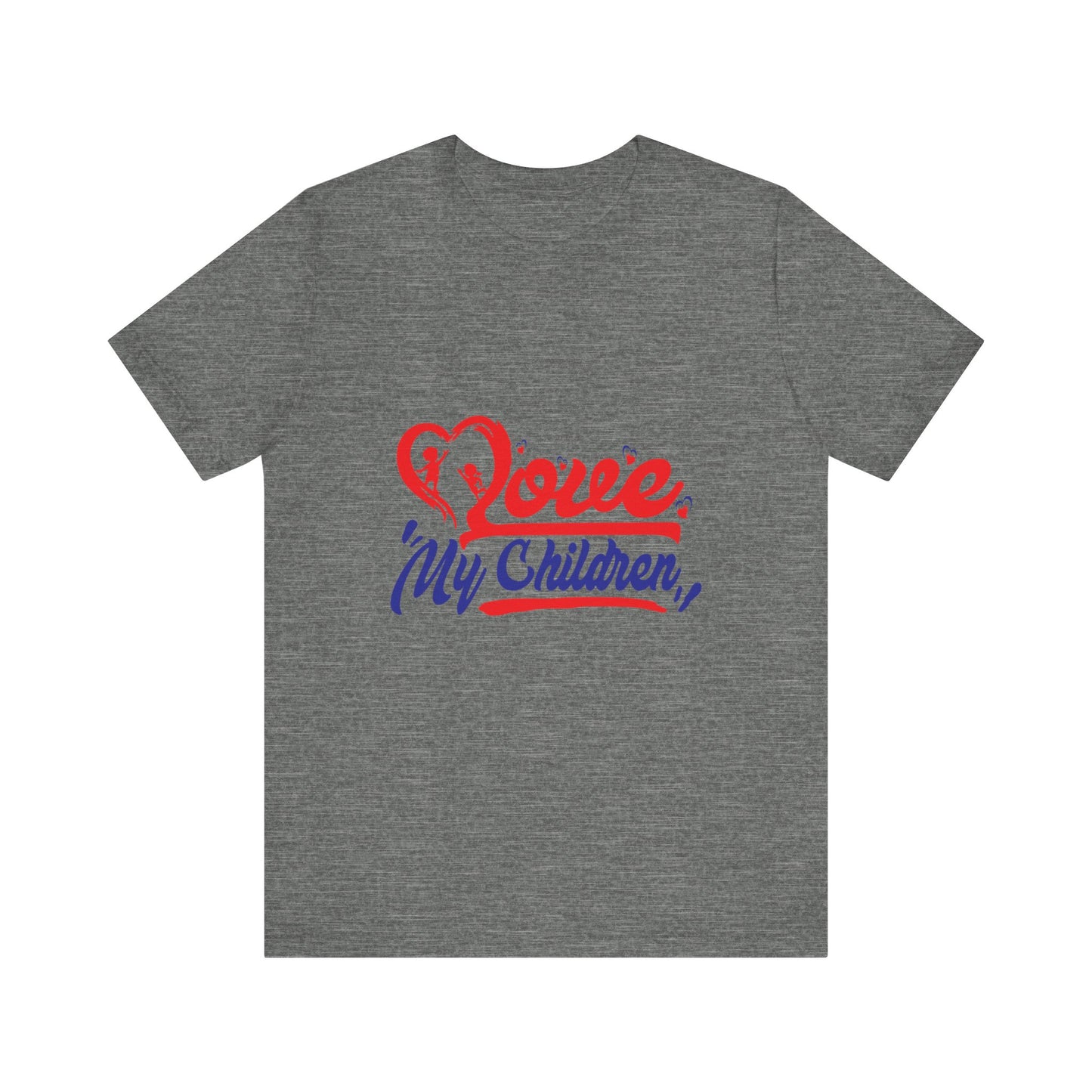 Love My Children Unisex Jersey Tee - Heart Graphic T-Shirt for Parents
