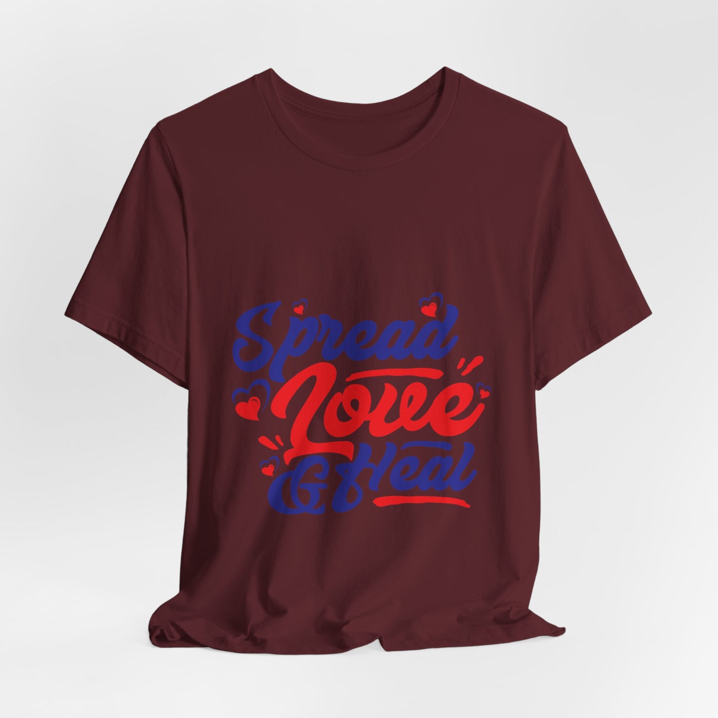 ‘Spread Love & Heal’ Unisex T-Shirt - Soft Cotton Tee for Positive Vibes