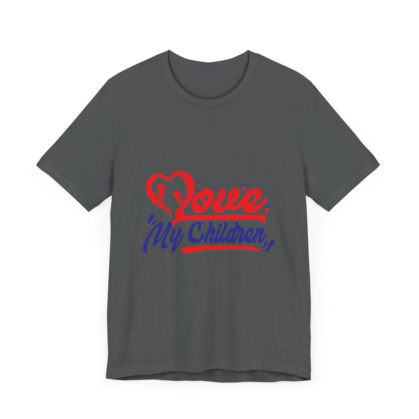 Love My Children Unisex Jersey Tee - Heart Graphic T-Shirt for Parents