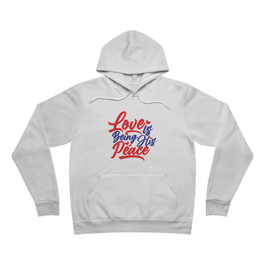 Love is Peace Hoodie - Unisex Sponge Fleece Pullover for Comfort & Style