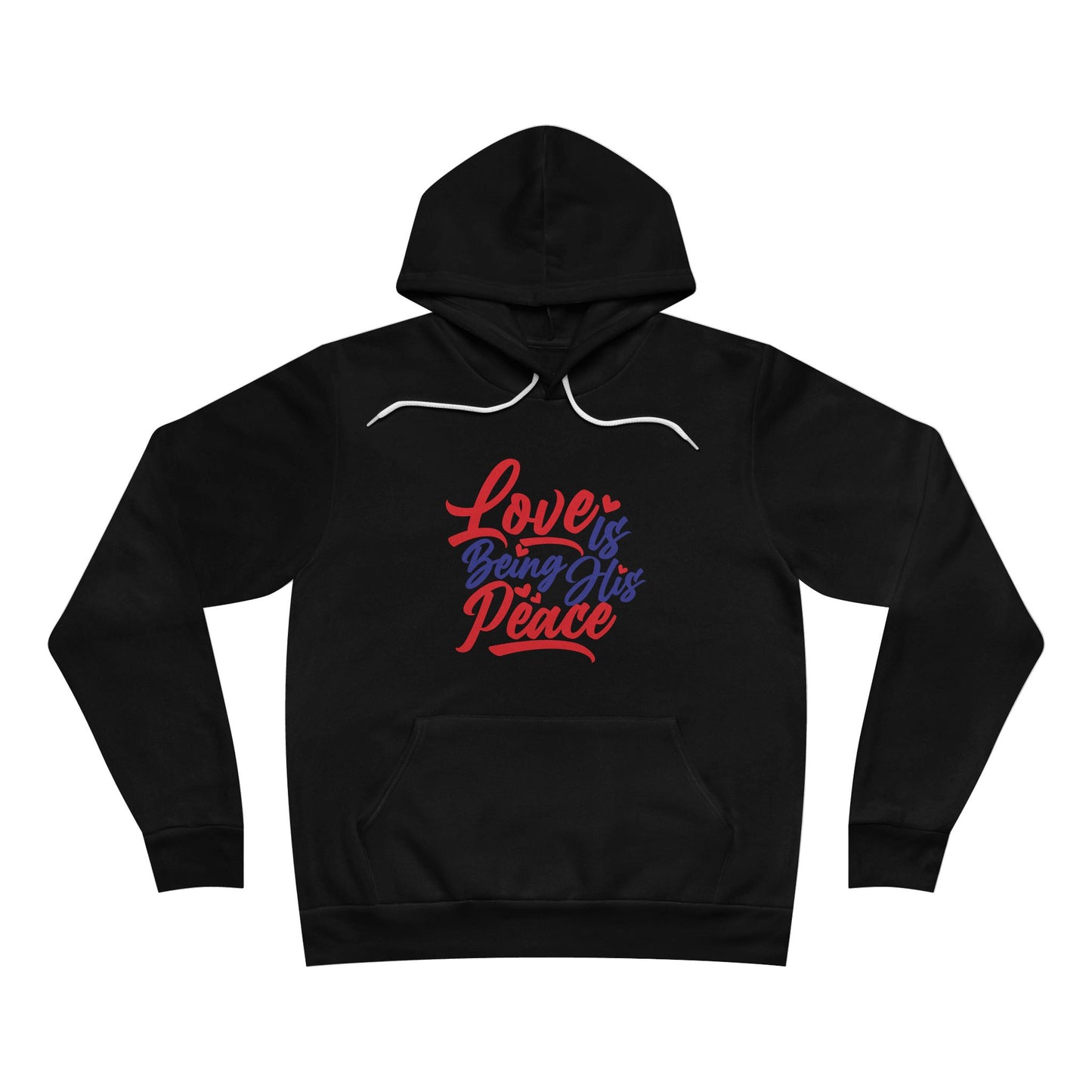 Love is Peace Hoodie - Unisex Sponge Fleece Pullover for Comfort & Style
