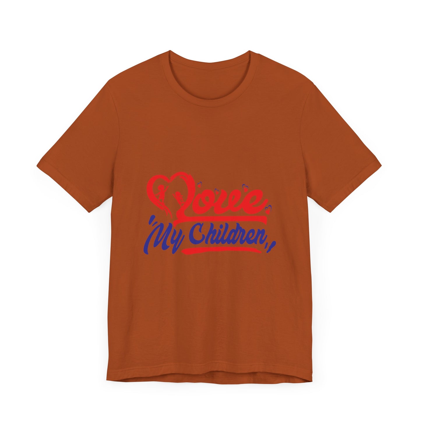 Love My Children Unisex Jersey Tee - Heart Graphic T-Shirt for Parents