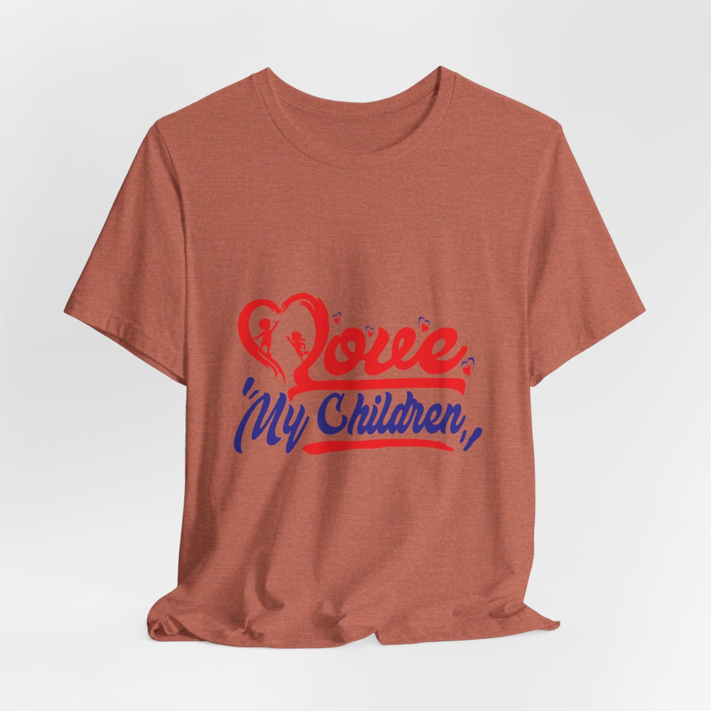 Love My Children Unisex Jersey Tee - Heart Graphic T-Shirt for Parents