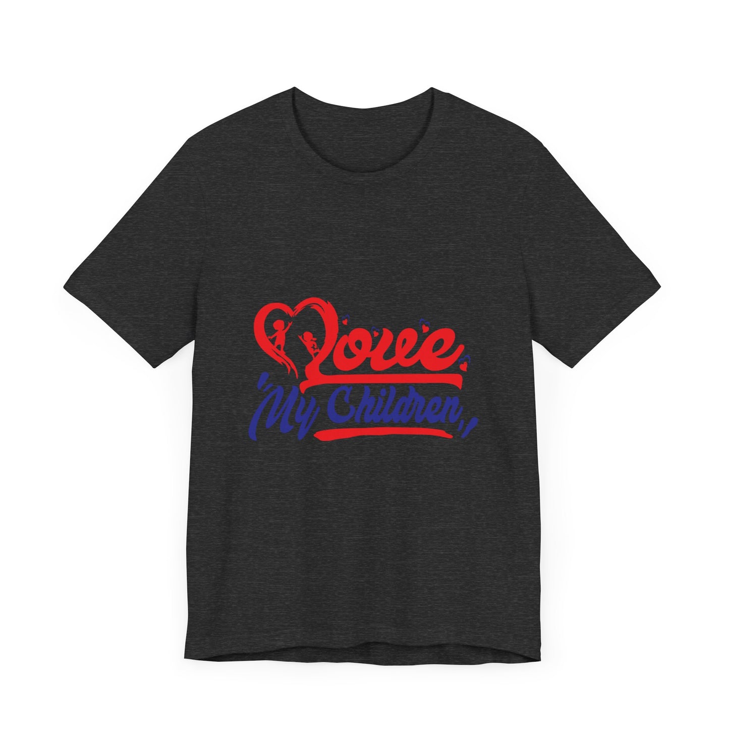 Love My Children Unisex Jersey Tee - Heart Graphic T-Shirt for Parents