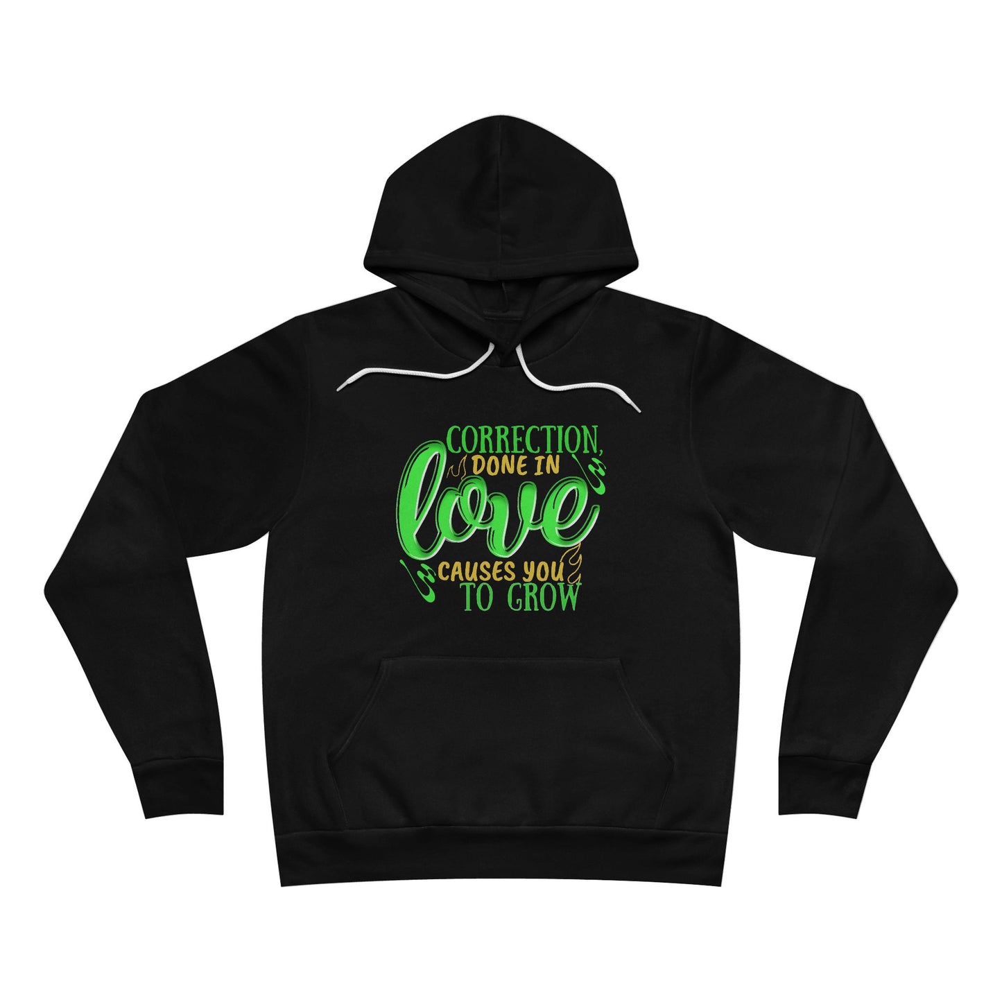 Love Growth Unisex Hoodie - Correction Done in Love Green Design