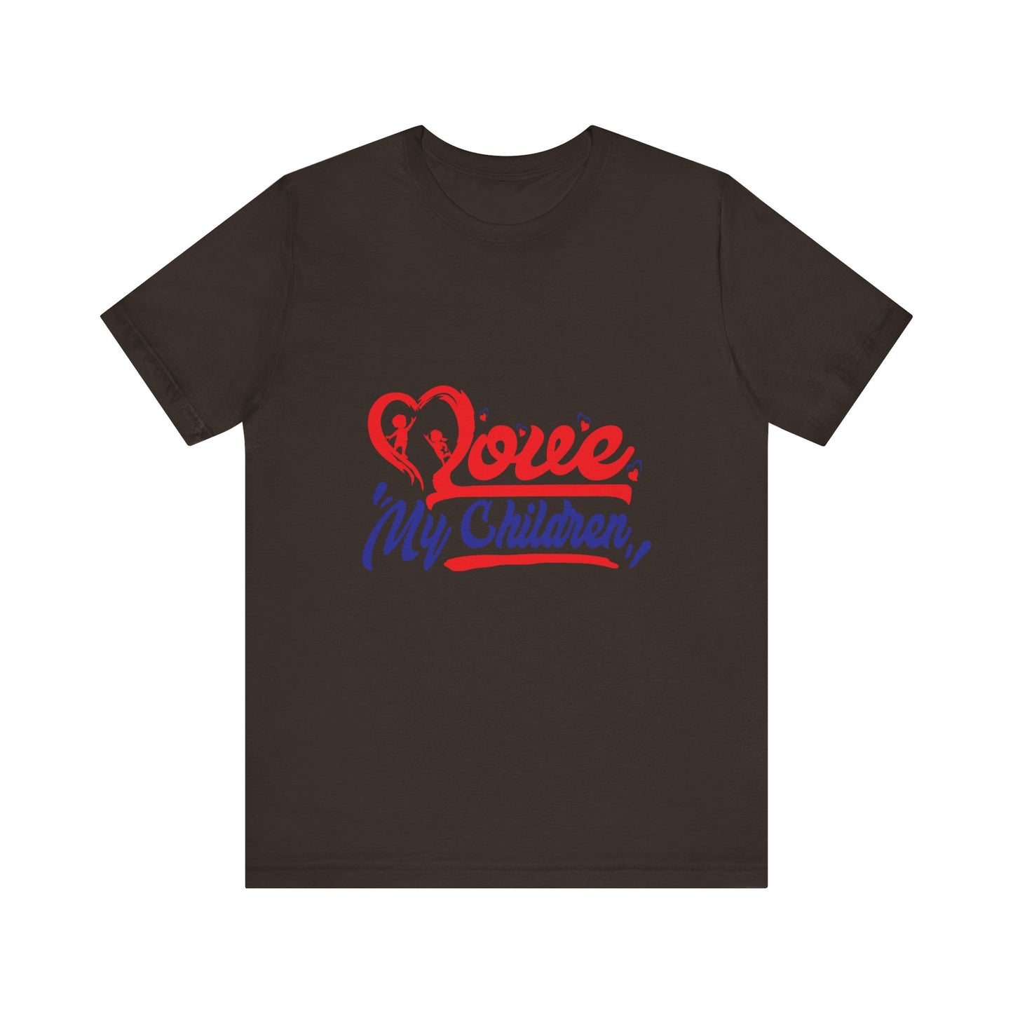 Love My Children Unisex Jersey Tee - Heart Graphic T-Shirt for Parents